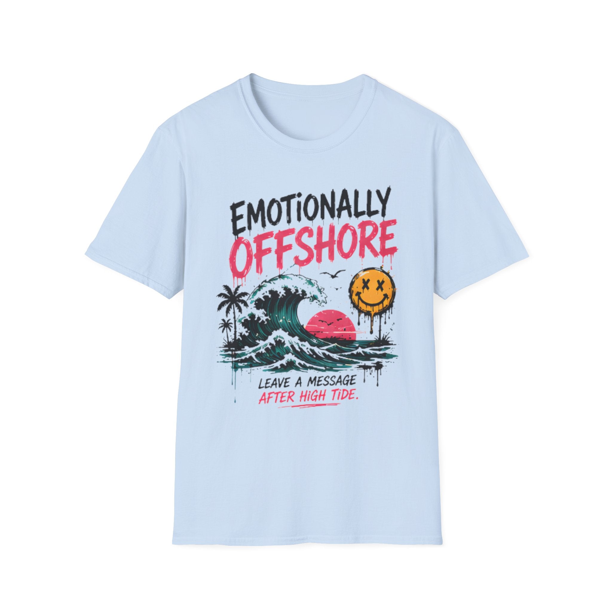 Beach Life Graphic Tee | Emotionally Offshore | Cute Coastal Shirt | Oversized Summer Tee | Ocean Lover Gift