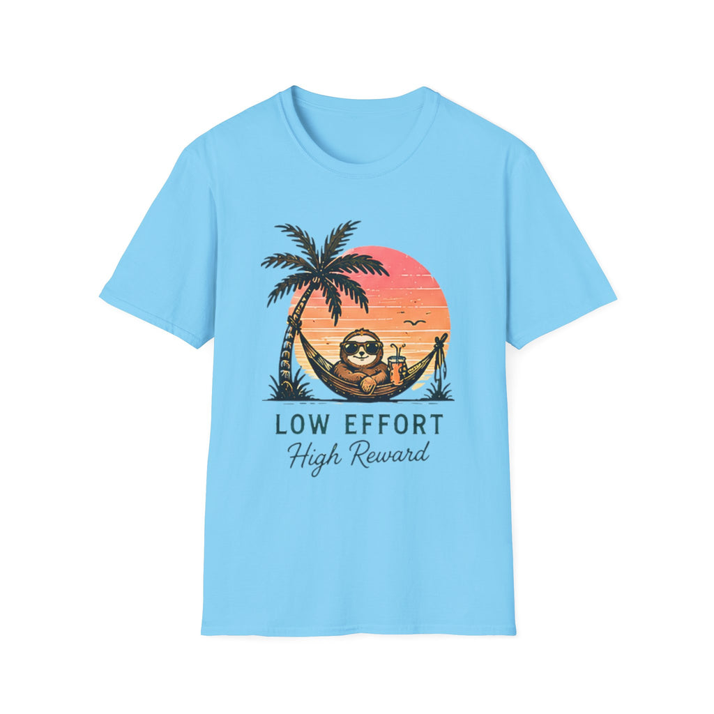 Low Effort High Reward | Beach Life Graphic Tee | Cute Coastal Shirt | Oversized Summer Tee | Ocean Lover Gift