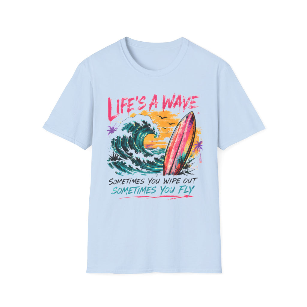 Cute Coastal Shirt | Life's A Wave| Beach Life Graphic Tee | Oversized Summer Tee | Ocean Lover Gift
