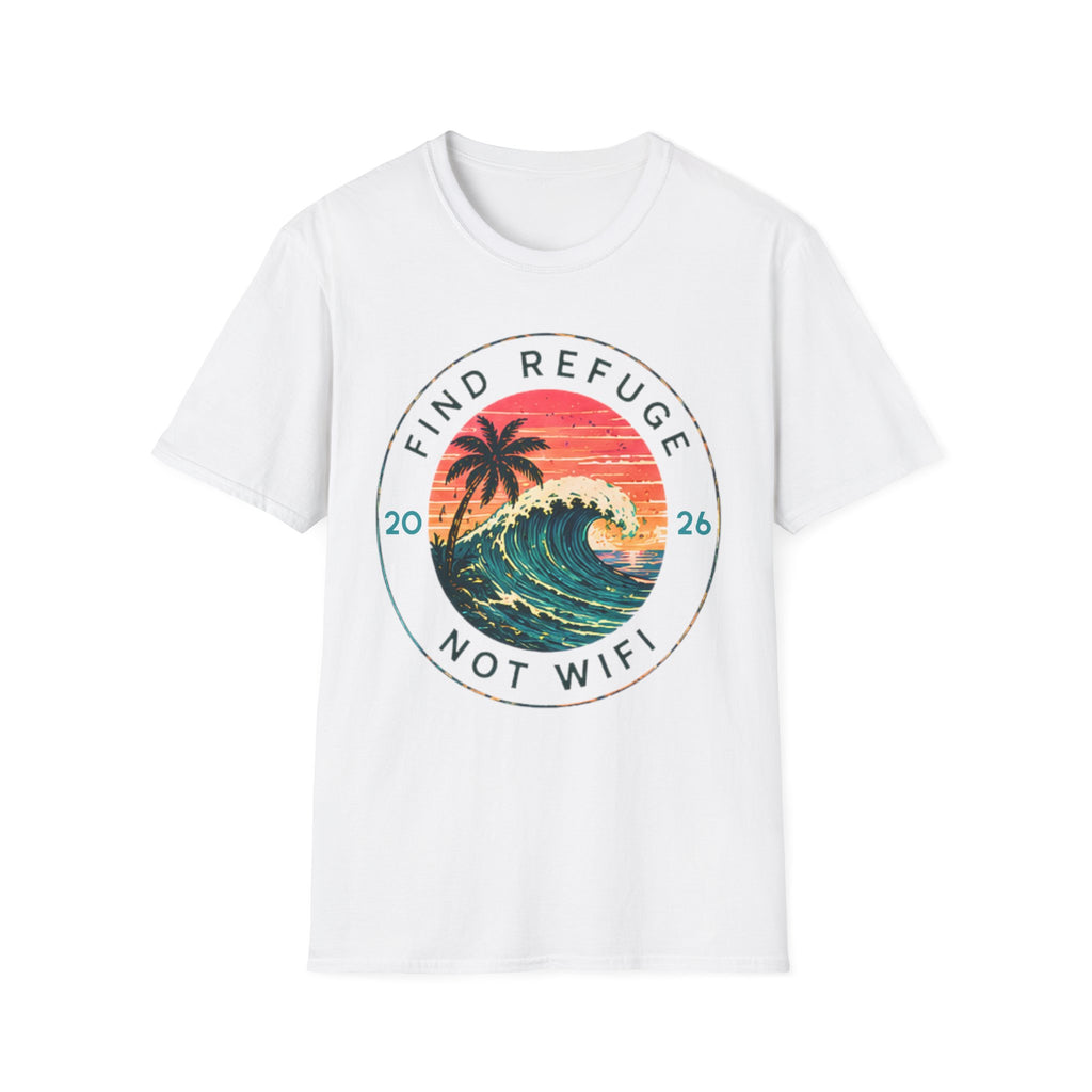 Find Refuge Not Wifi | Beach Life Graphic Tee | Cute Coastal Shirt | Oversized Summer Tee | Ocean Lover Gift