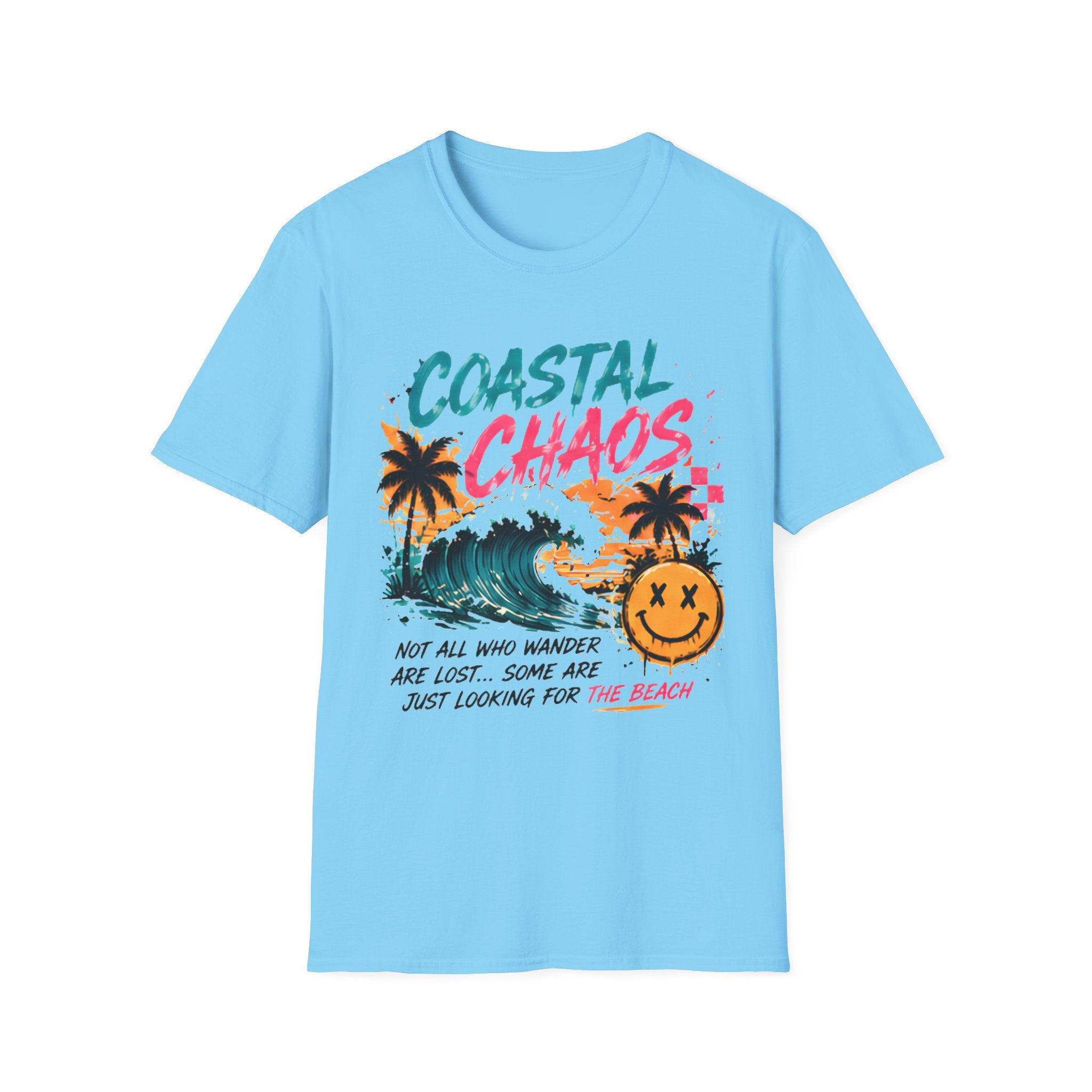 Beach Life Graphic Tee | Not All Who Wander Are Lost | Cute Coastal Shirt | Oversized Summer Tee | Ocean Lover Gift