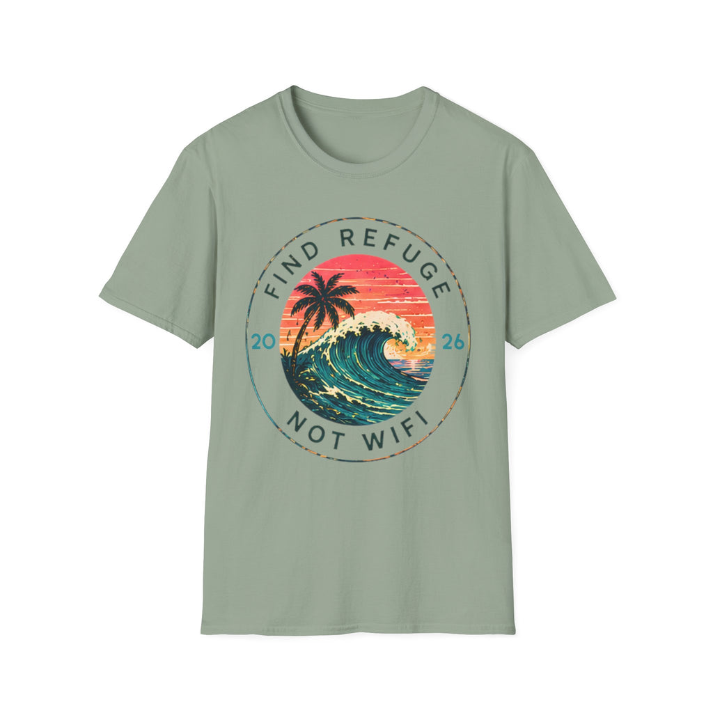 Find Refuge Not Wifi | Beach Life Graphic Tee | Cute Coastal Shirt | Oversized Summer Tee | Ocean Lover Gift