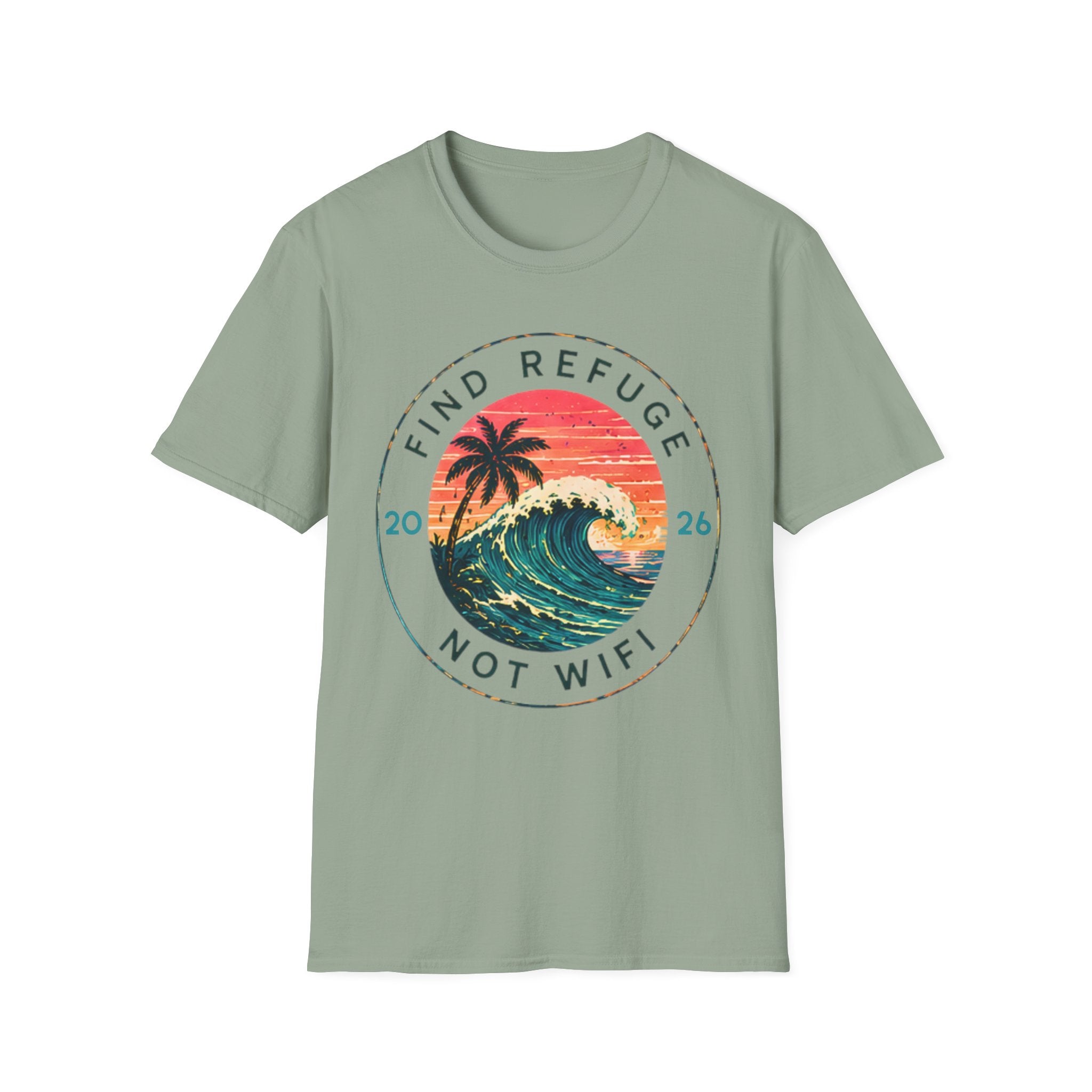 Find Refuge Not Wifi | Beach Life Graphic Tee | Cute Coastal Shirt | Oversized Summer Tee | Ocean Lover Gift
