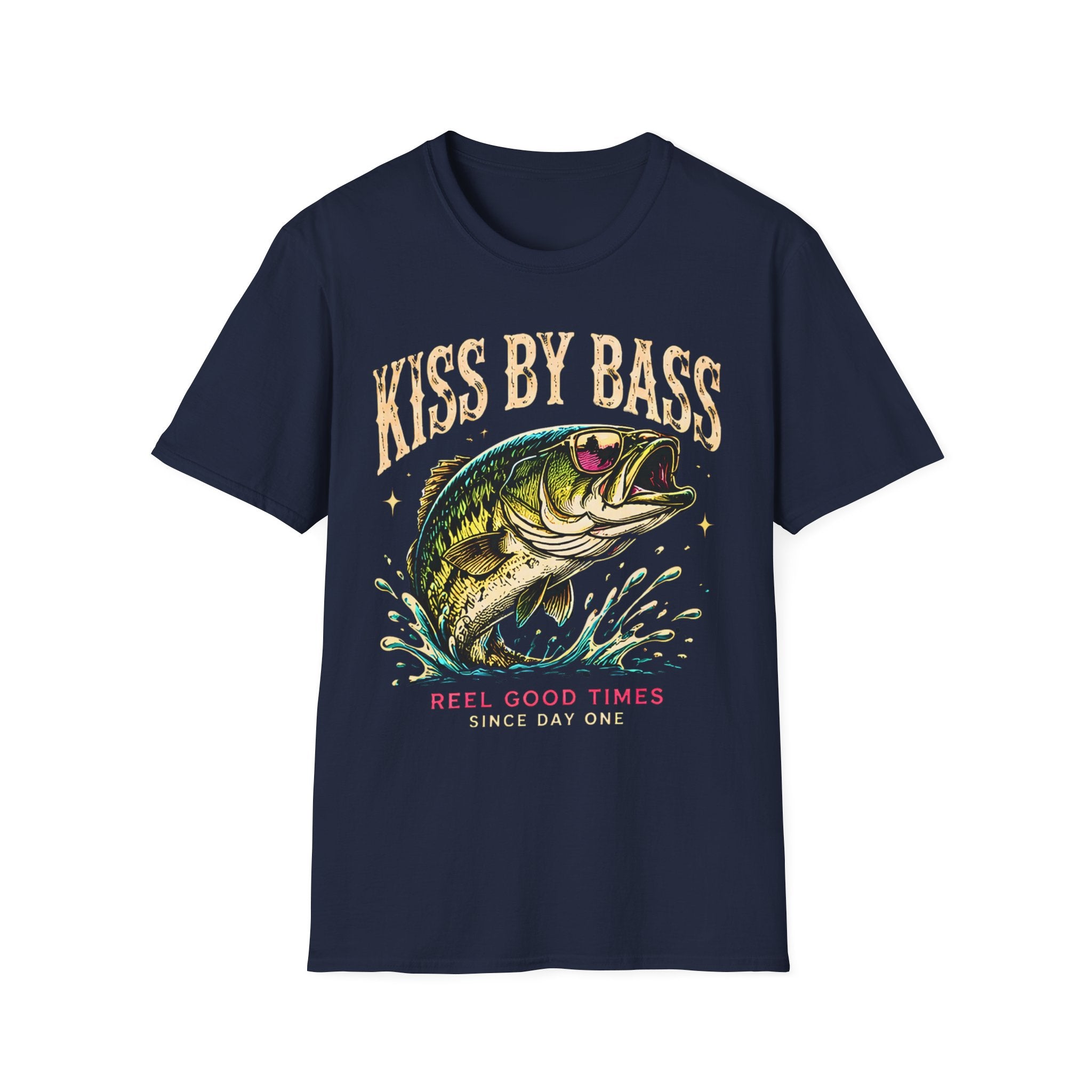 Kiss My Bass | Cute Coastal Shirt | Beach Life Graphic Tee | Oversized Summer Tee | Ocean Lover Gift
