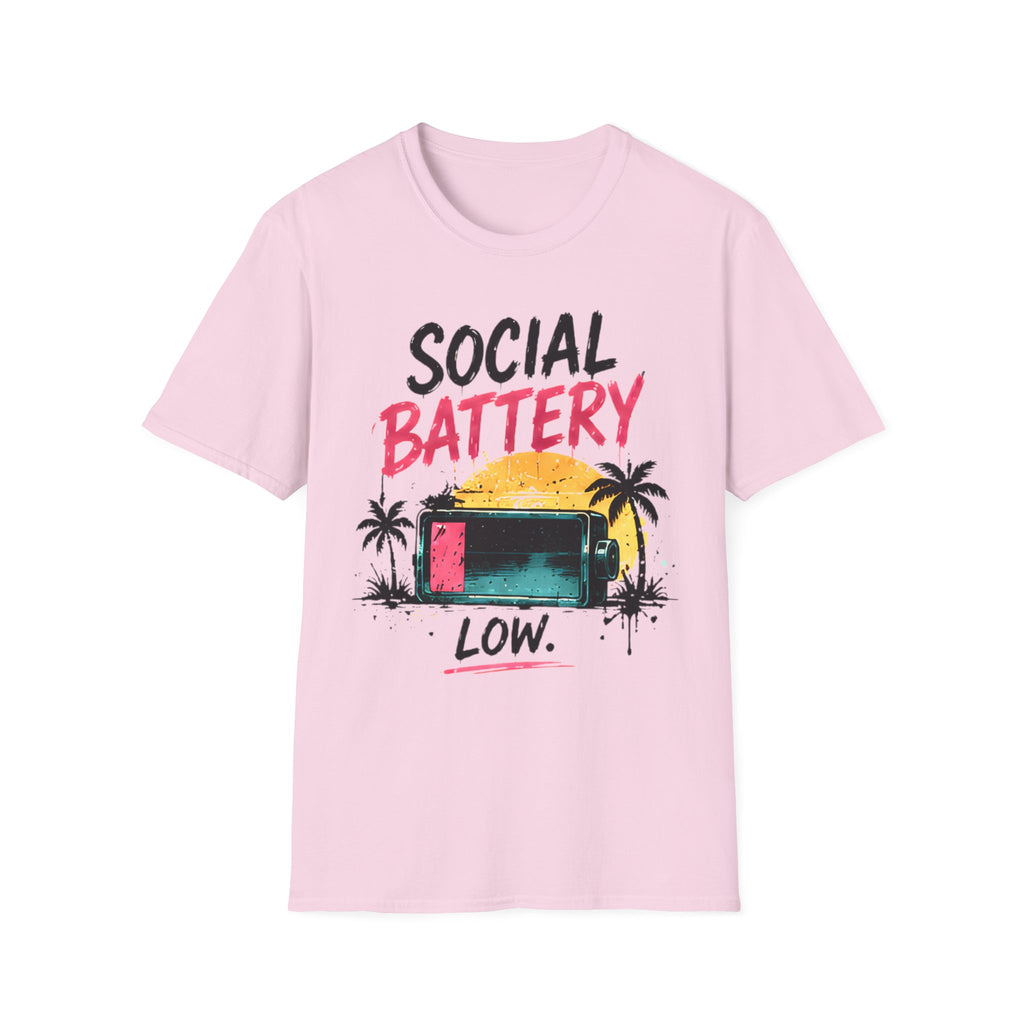 Cute Coastal Shirt | Social Battery | Beach Life Graphic Tee | Oversized Summer Tee | Ocean Lover Gift