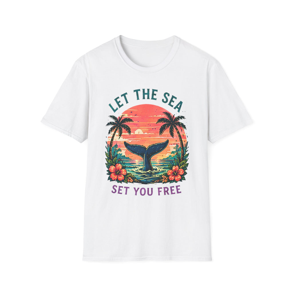 Let The Sea Set You Free | Beach Life Graphic Tee | Cute Coastal Shirt | Oversized Summer Tee | Ocean Lover Gift