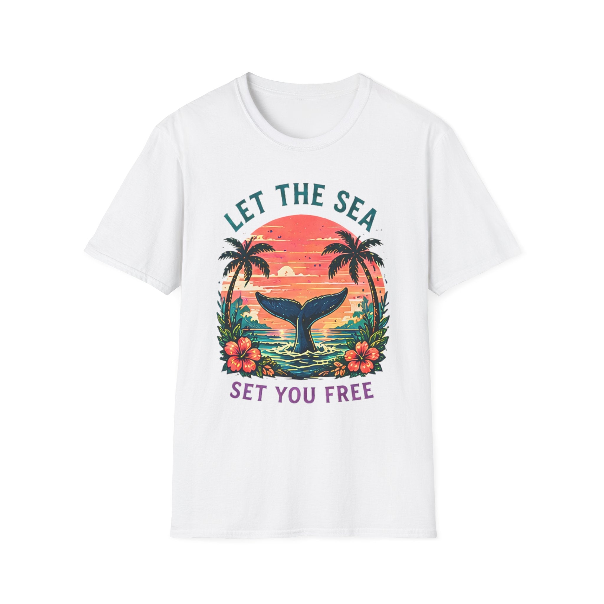 Let The Sea Set You Free | Beach Life Graphic Tee | Cute Coastal Shirt | Oversized Summer Tee | Ocean Lover Gift