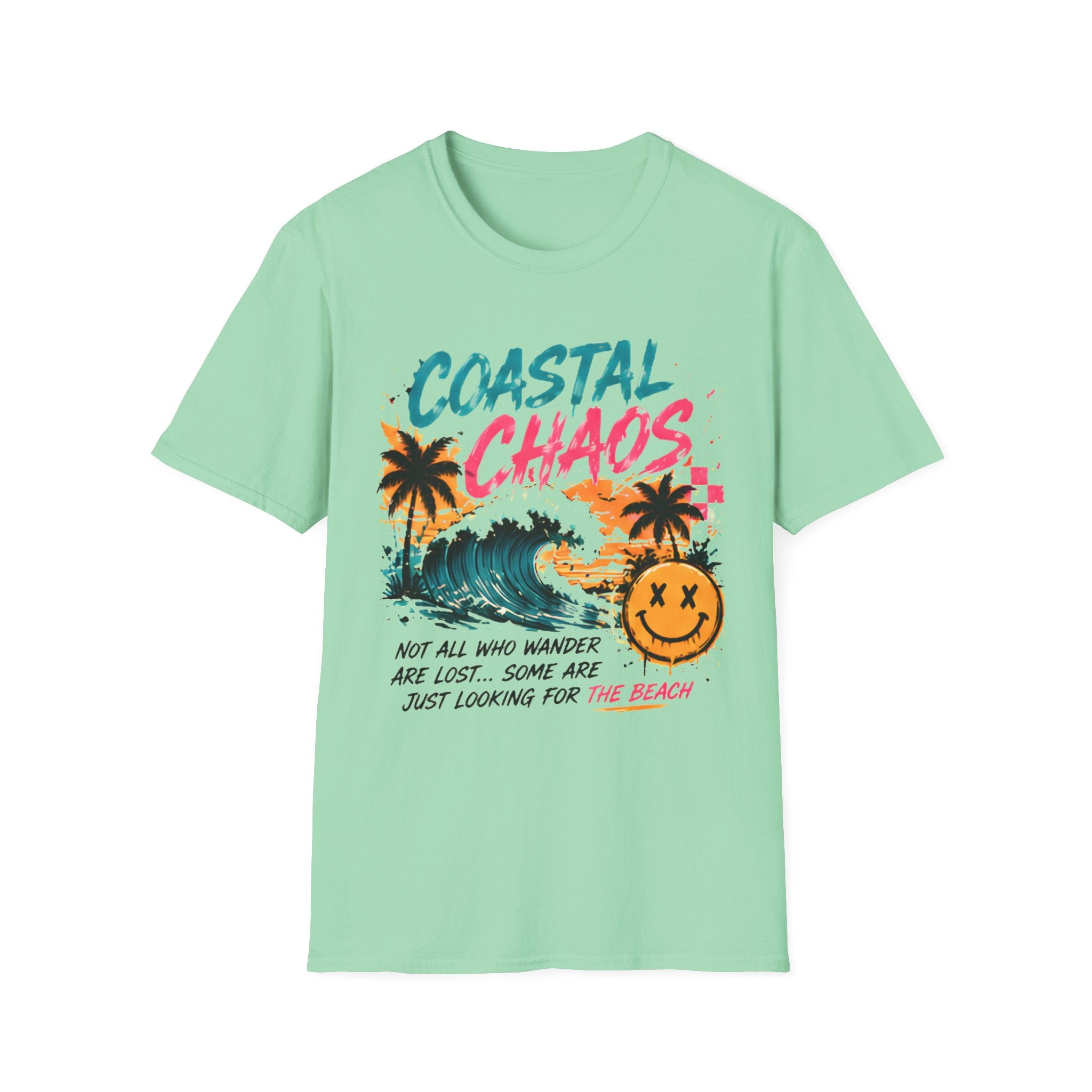 Beach Life Graphic Tee | Not All Who Wander Are Lost | Cute Coastal Shirt | Oversized Summer Tee | Ocean Lover Gift