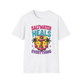 Beach Life Graphic Tee | Saltwater Heals Everything | Cute Coastal Shirt | Oversized Summer Tee | Ocean Lover Gift