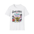 Good Vibes Ocean Tides | Beach Life Graphic Tee | Cute Coastal Shirt | Oversized Summer Tee | Ocean Lover Gift