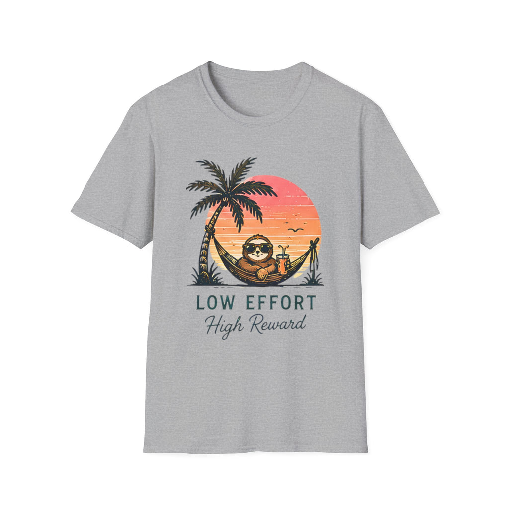Low Effort High Reward | Beach Life Graphic Tee | Cute Coastal Shirt | Oversized Summer Tee | Ocean Lover Gift