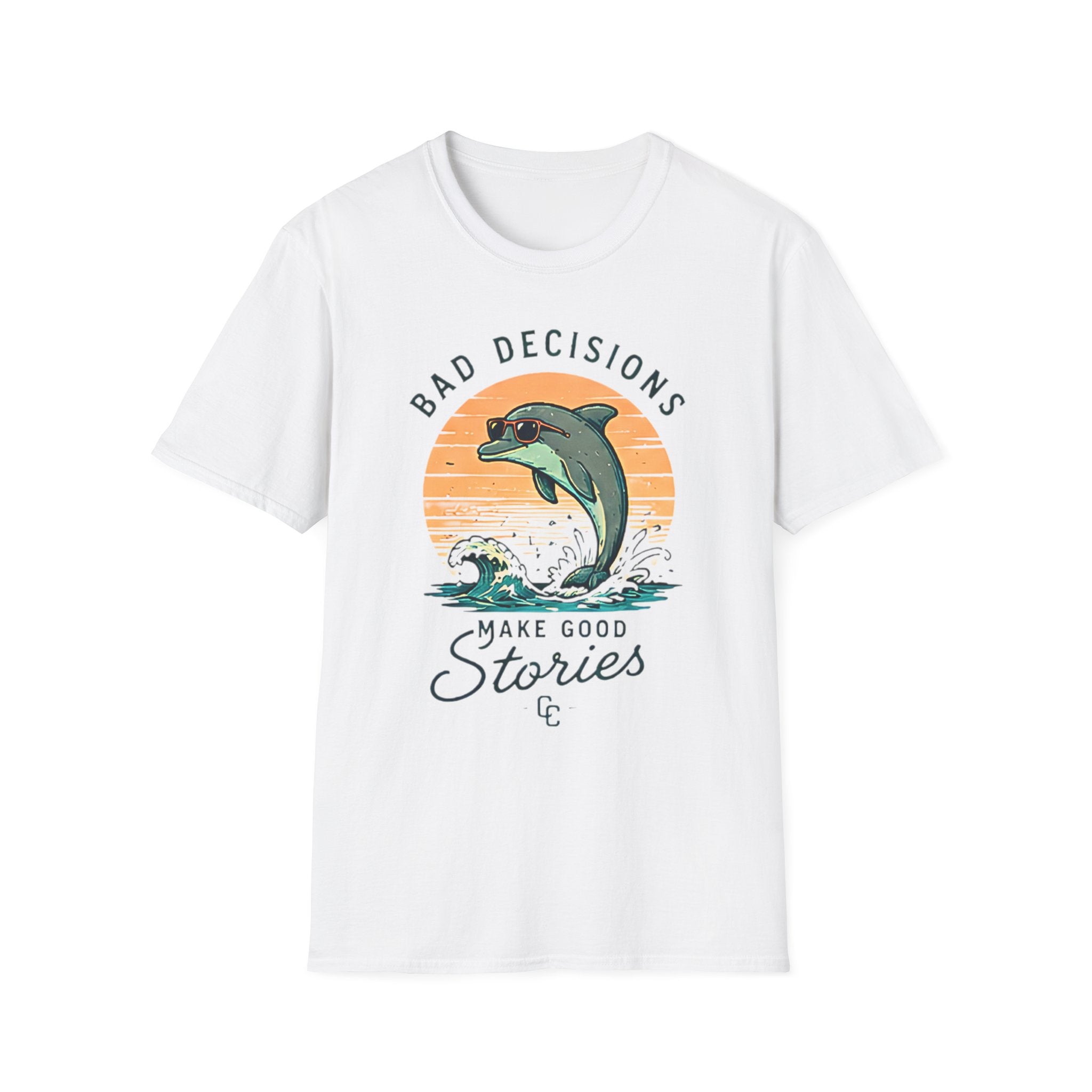 Bad Decisions Make Great Stories| Beach Life Graphic Tee | Cute Coastal Shirt | Oversized Summer Tee | Ocean Lover Gift