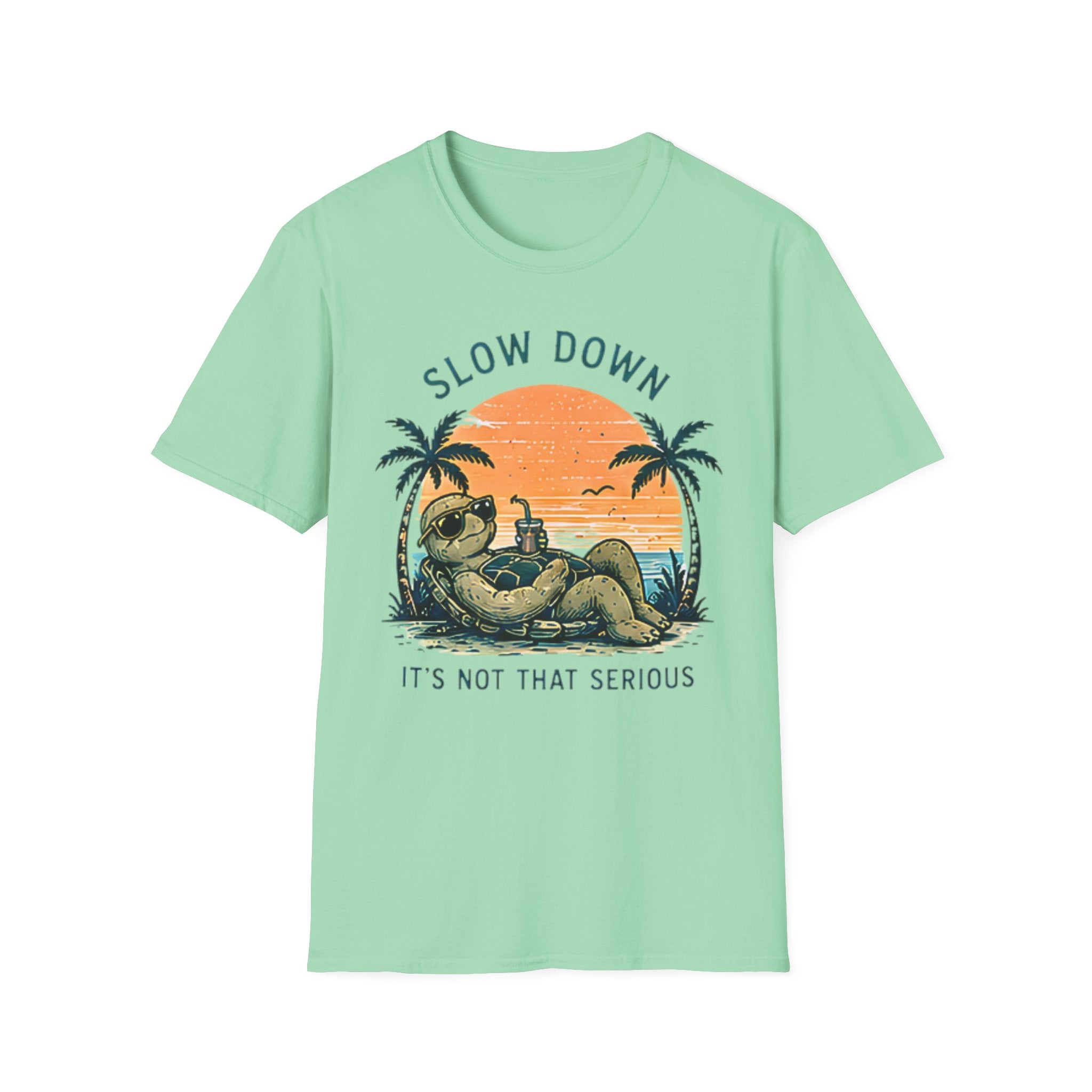 Slow Down | Beach Life Graphic Tee | Cute Coastal Shirt | Oversized Summer Tee | Ocean Lover Gift