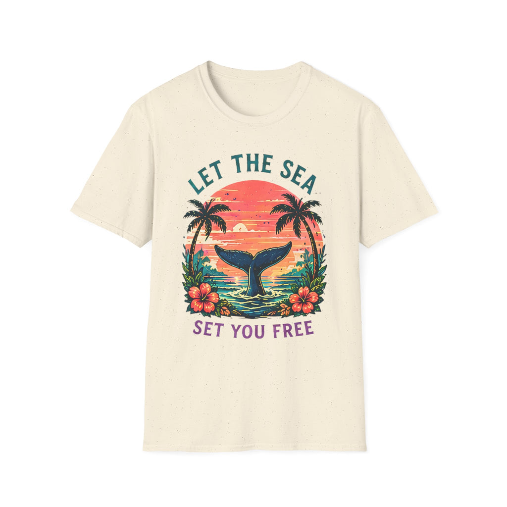 Let The Sea Set You Free | Beach Life Graphic Tee | Cute Coastal Shirt | Oversized Summer Tee | Ocean Lover Gift