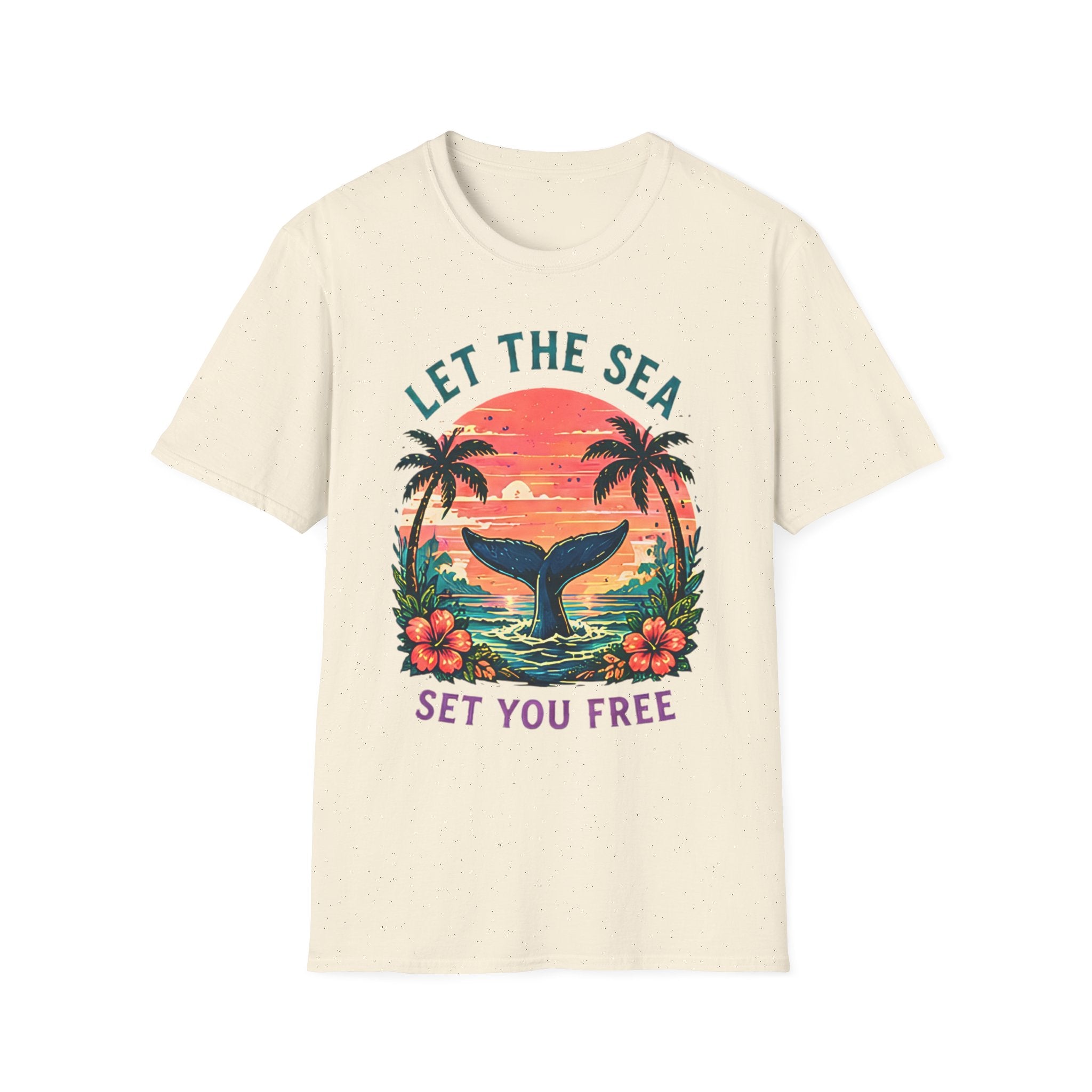 Let The Sea Set You Free | Beach Life Graphic Tee | Cute Coastal Shirt | Oversized Summer Tee | Ocean Lover Gift