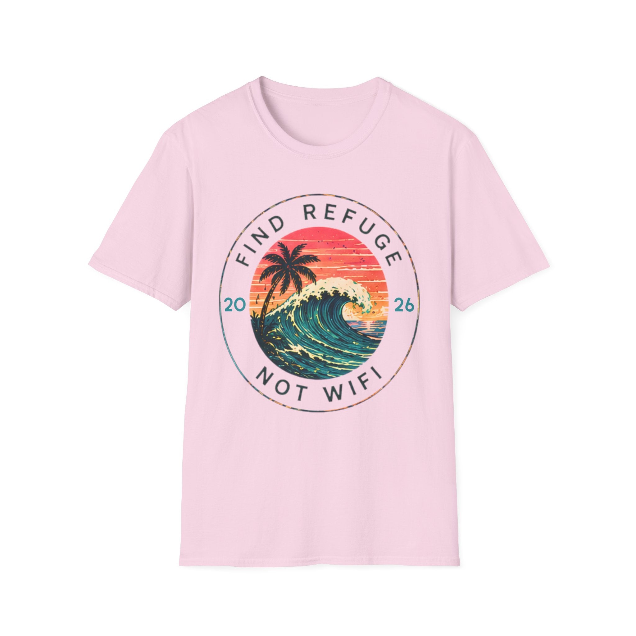 Find Refuge Not Wifi | Beach Life Graphic Tee | Cute Coastal Shirt | Oversized Summer Tee | Ocean Lover Gift