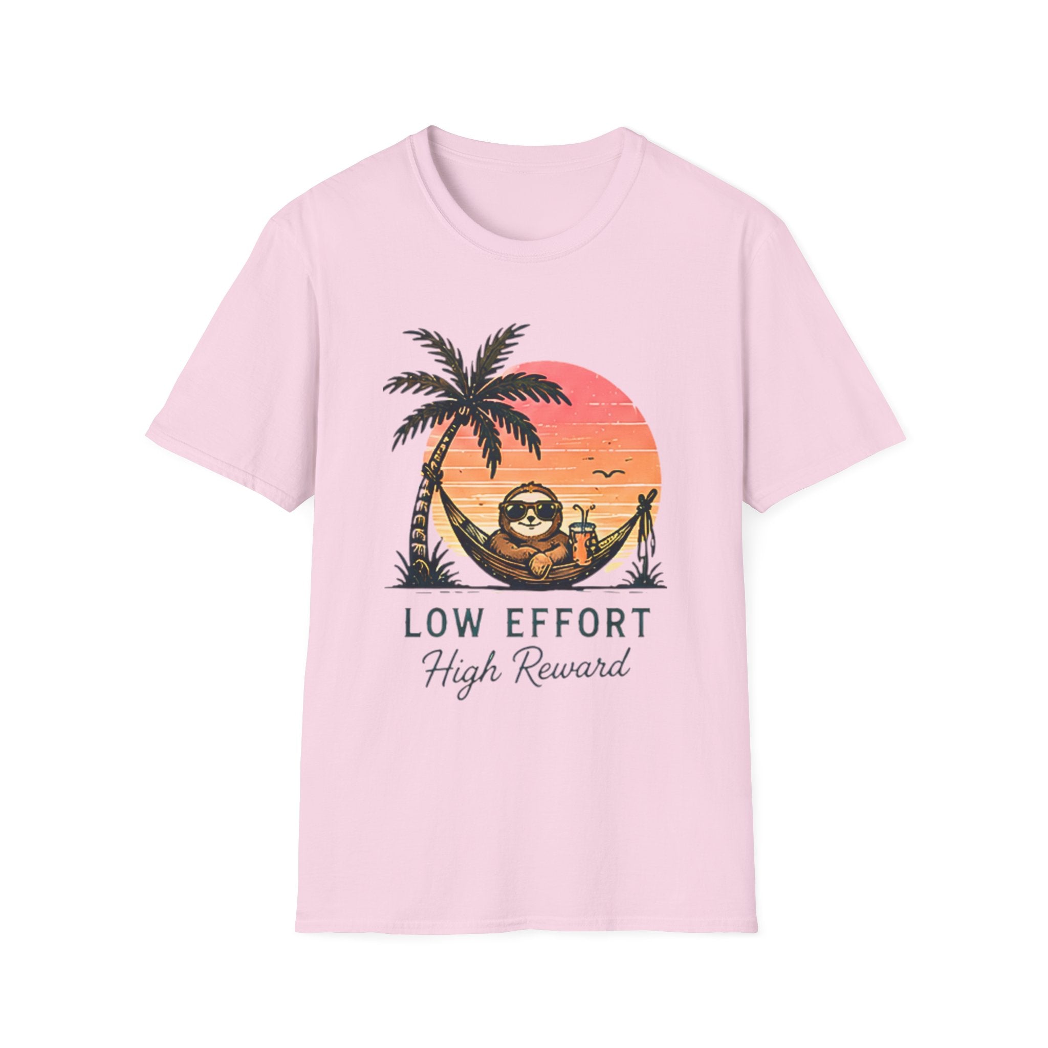 Low Effort High Reward | Beach Life Graphic Tee | Cute Coastal Shirt | Oversized Summer Tee | Ocean Lover Gift