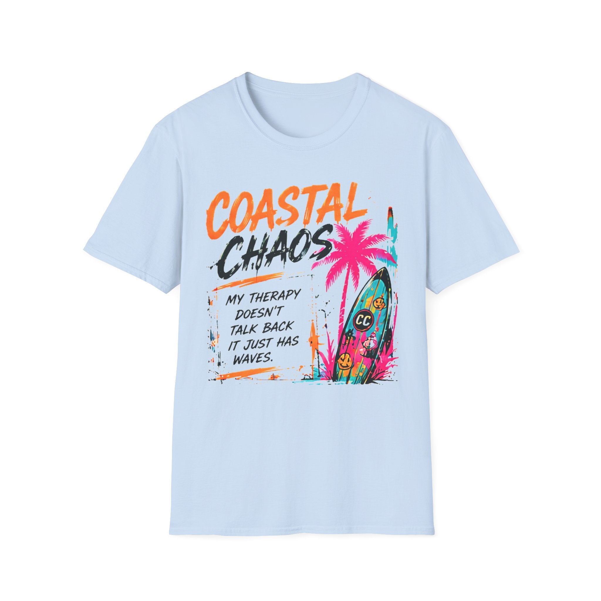 Coastal Chaos | Beach Life Graphic Tee | Cute Coastal Shirt | Oversized Summer Tee | Ocean Lover Gift