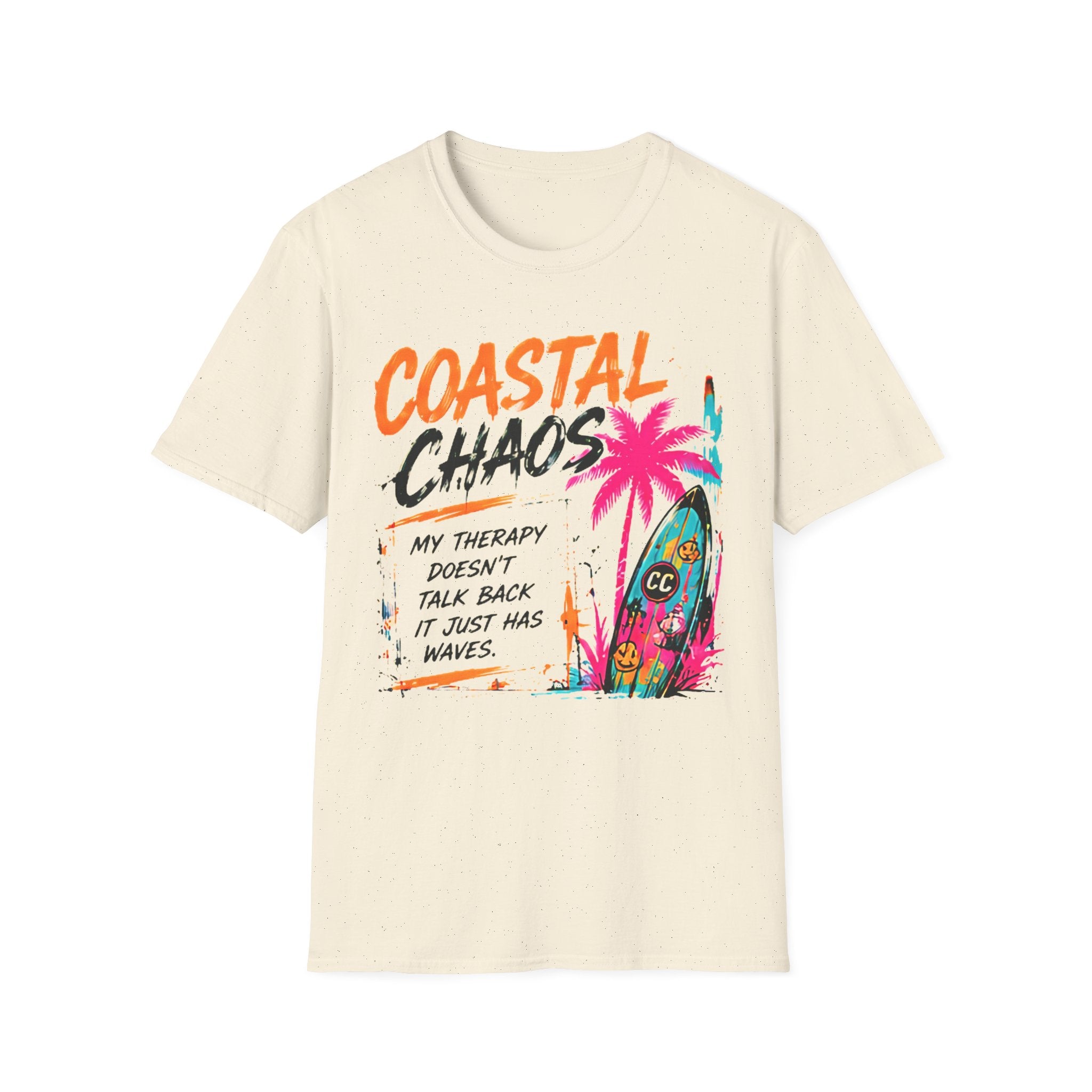 Coastal Chaos | Beach Life Graphic Tee | Cute Coastal Shirt | Oversized Summer Tee | Ocean Lover Gift