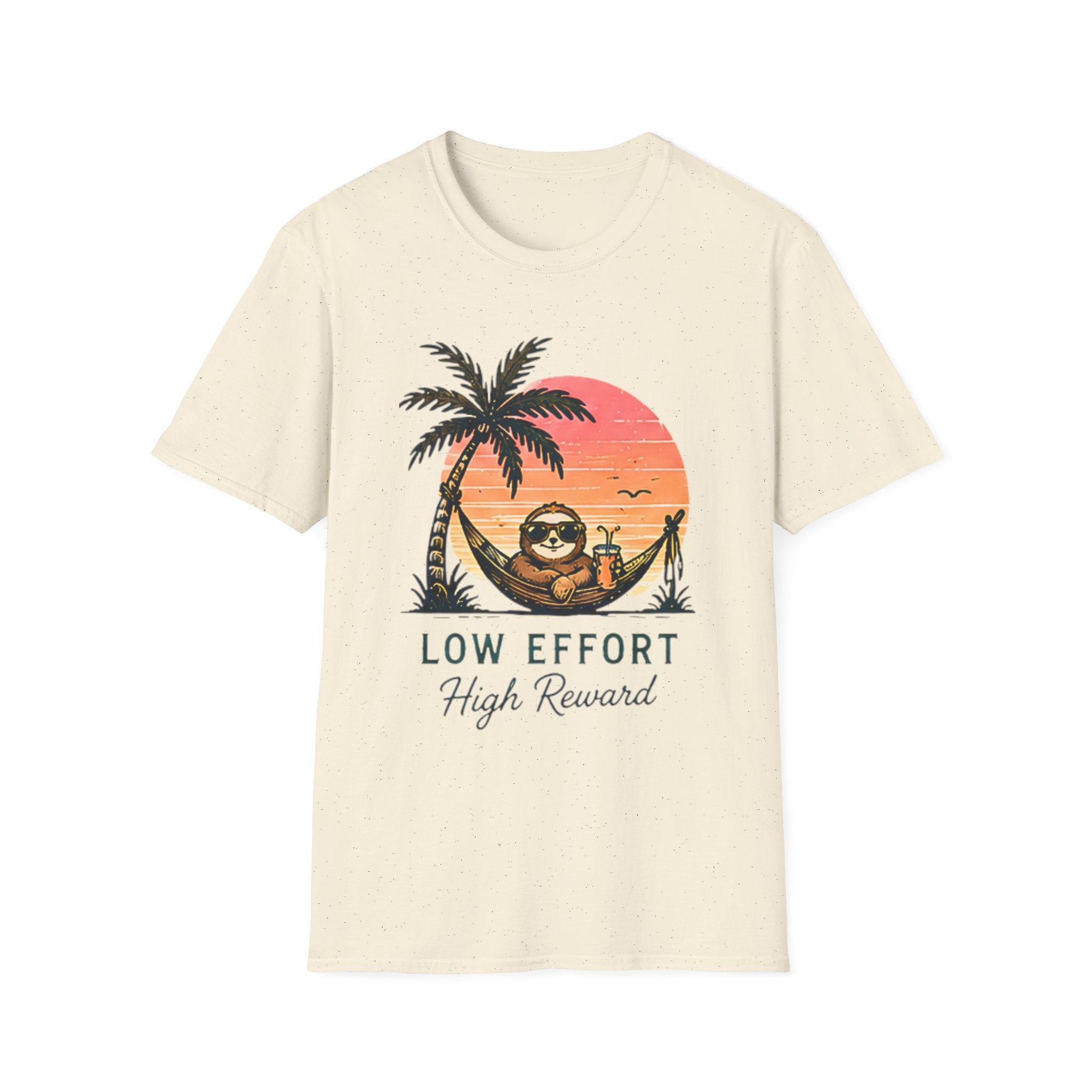 Low Effort High Reward | Beach Life Graphic Tee | Cute Coastal Shirt | Oversized Summer Tee | Ocean Lover Gift