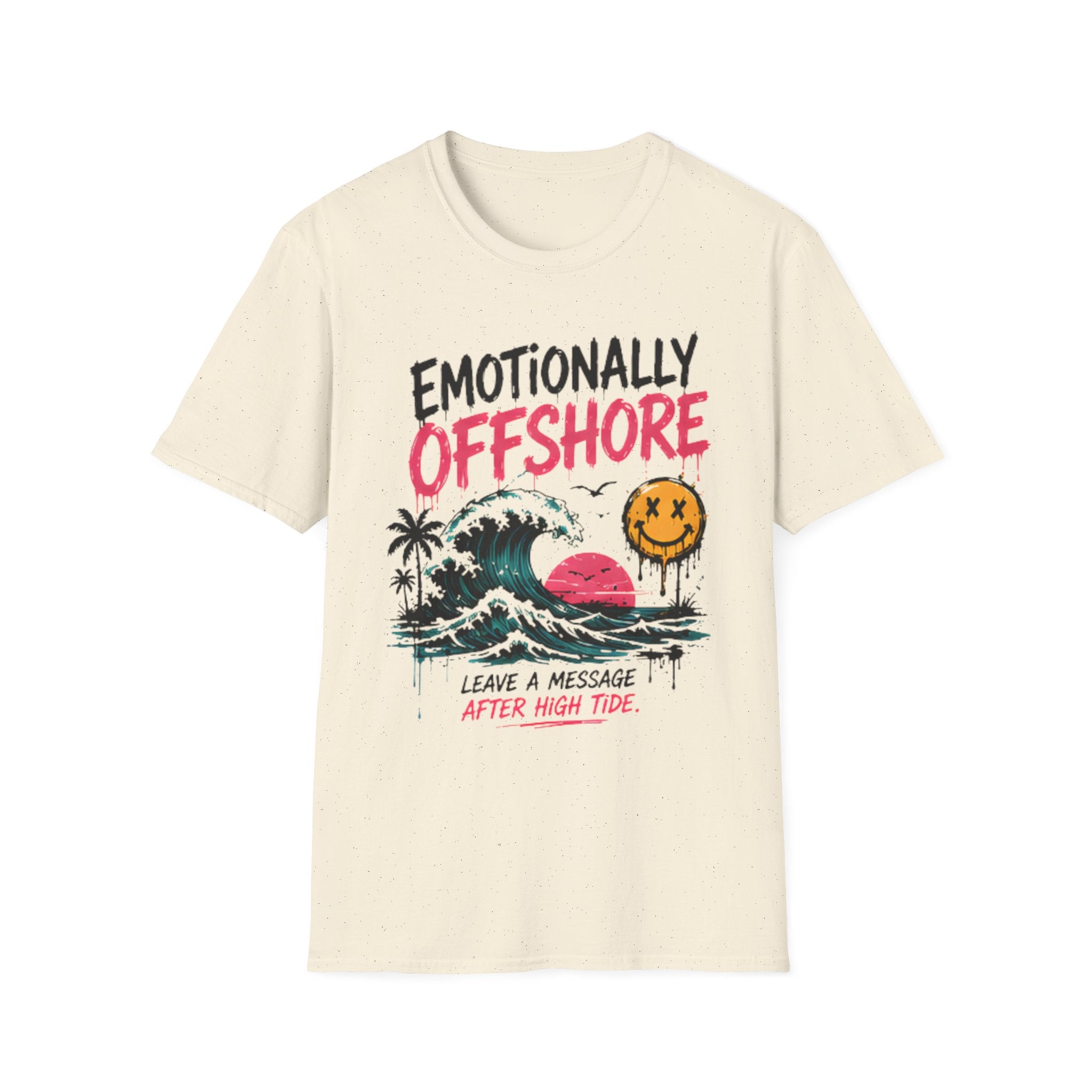 Beach Life Graphic Tee | Emotionally Offshore | Cute Coastal Shirt | Oversized Summer Tee | Ocean Lover Gift