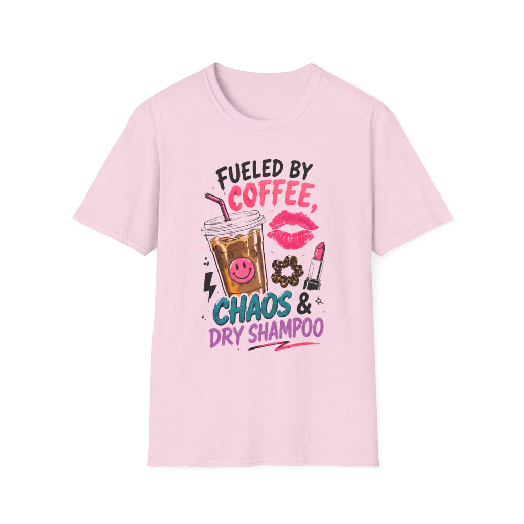 Fueled By Coffee, Chaos & Dry Shampoo Graphic T-Shirt