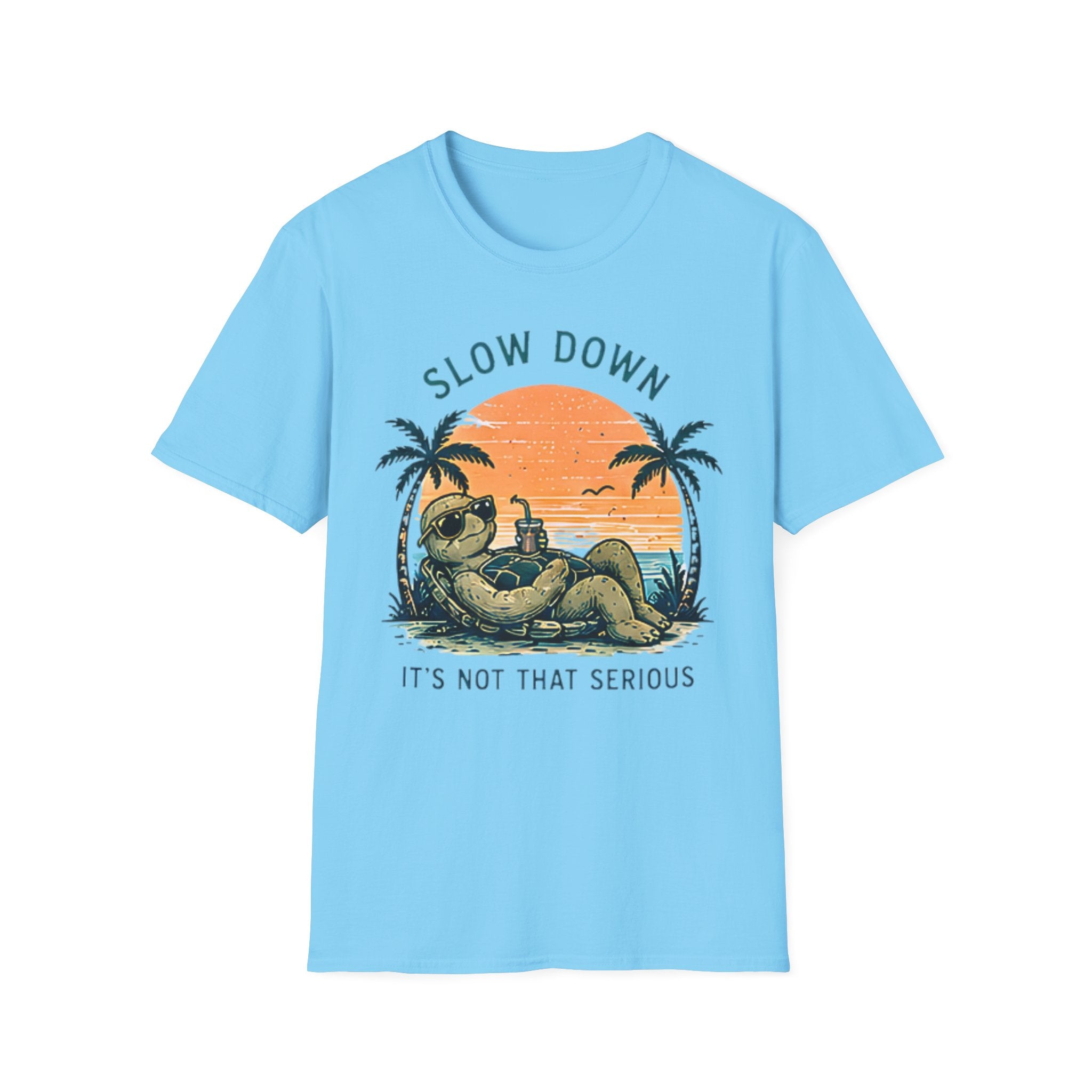 Slow Down | Beach Life Graphic Tee | Cute Coastal Shirt | Oversized Summer Tee | Ocean Lover Gift