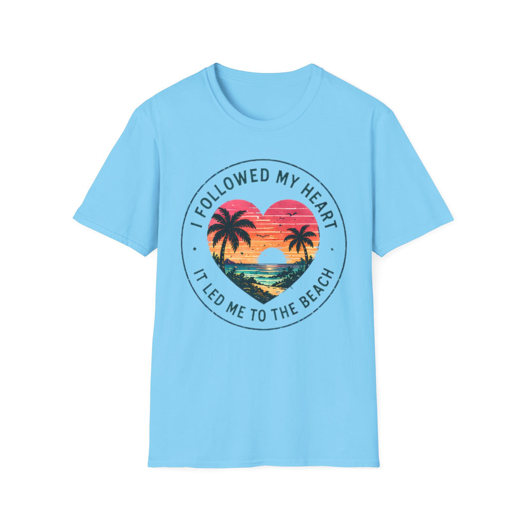 Beach Life Graphic Tee | Followed My Heart | Cute Coastal Shirt | Oversized Summer Tee | Ocean Lover Gift