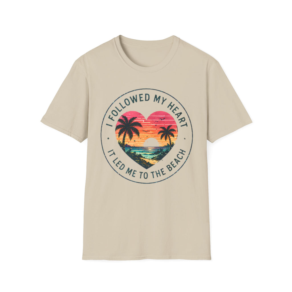 Beach Life Graphic Tee | Followed My Heart | Cute Coastal Shirt | Oversized Summer Tee | Ocean Lover Gift