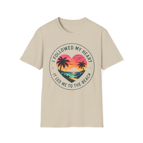 Beach Life Graphic Tee | Followed My Heart | Cute Coastal Shirt | Oversized Summer Tee | Ocean Lover Gift