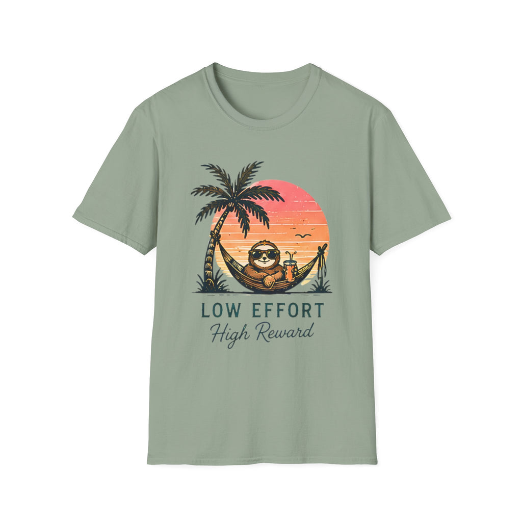 Low Effort High Reward | Beach Life Graphic Tee | Cute Coastal Shirt | Oversized Summer Tee | Ocean Lover Gift