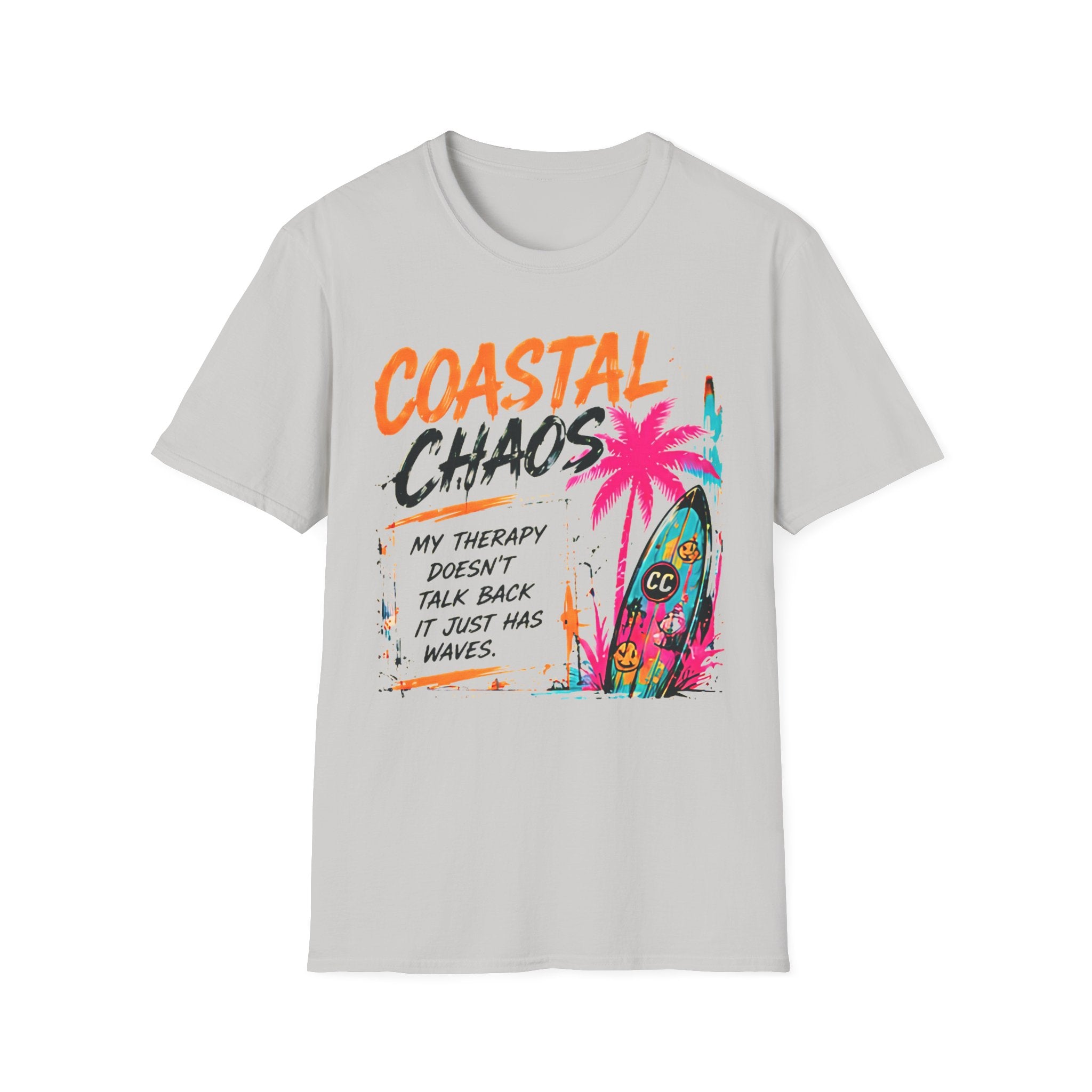 Coastal Chaos | Beach Life Graphic Tee | Cute Coastal Shirt | Oversized Summer Tee | Ocean Lover Gift