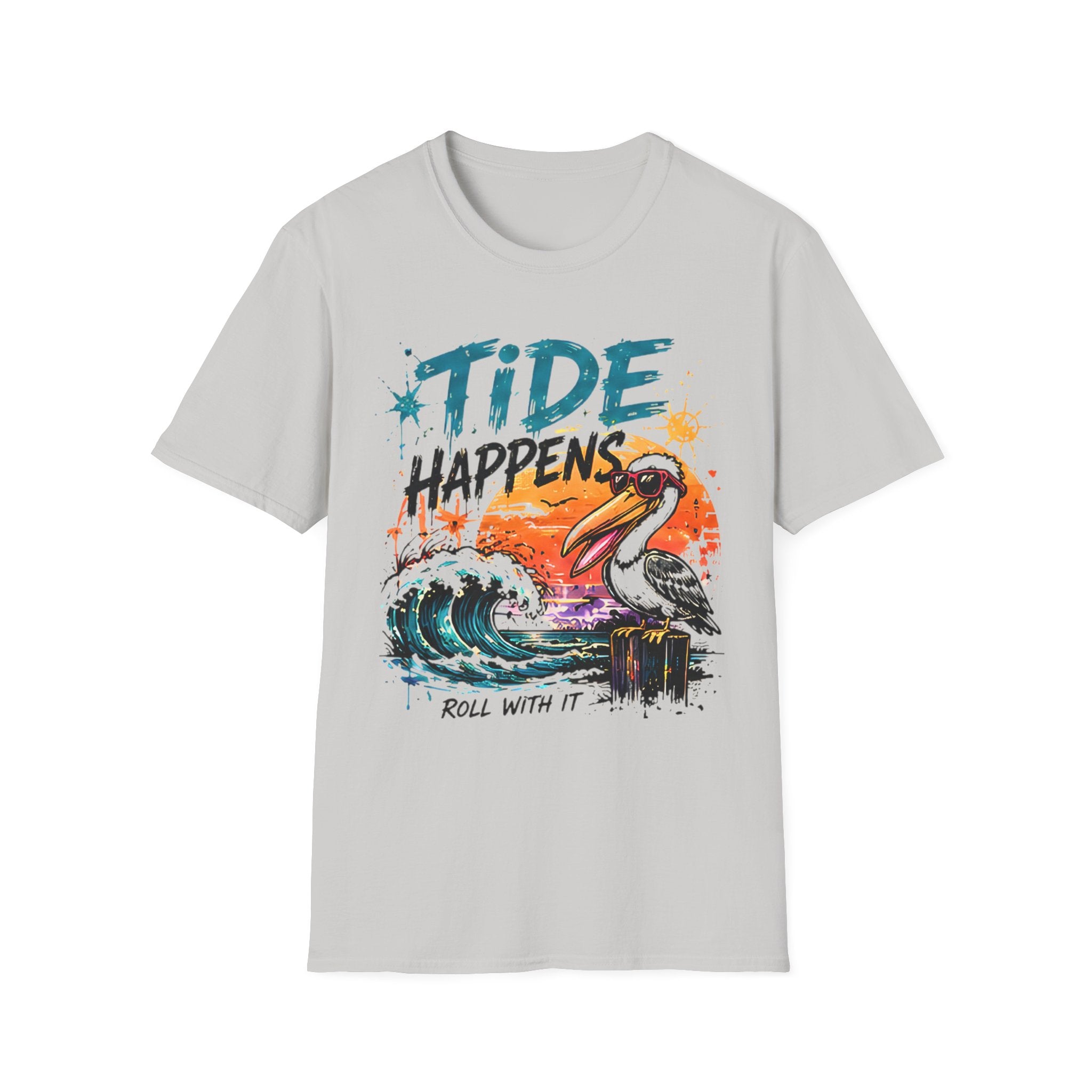 Tide Happens | Beach Life Graphic Tee | Cute Coastal Shirt | Oversized Summer Tee | Ocean Lover Gift