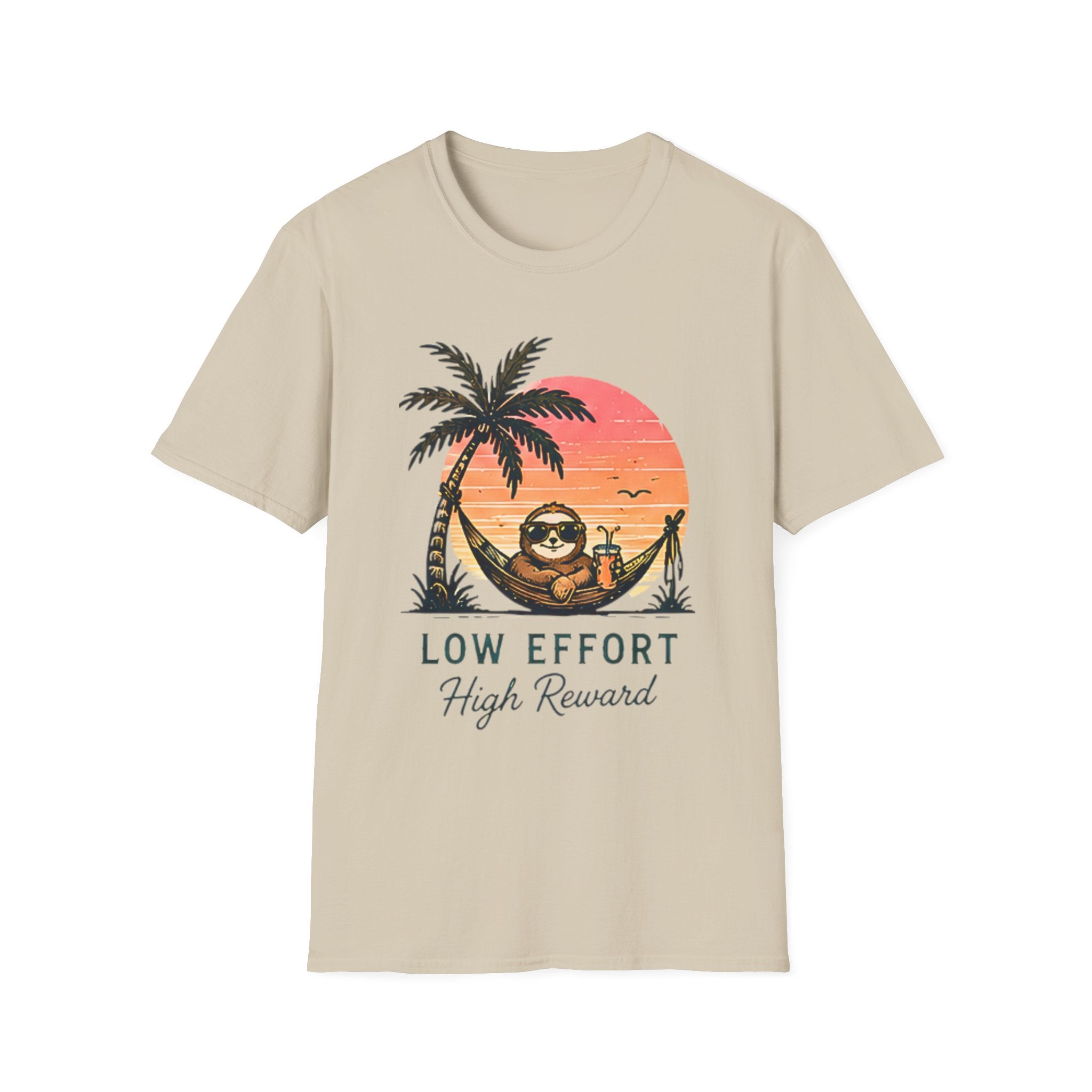 Low Effort High Reward | Beach Life Graphic Tee | Cute Coastal Shirt | Oversized Summer Tee | Ocean Lover Gift