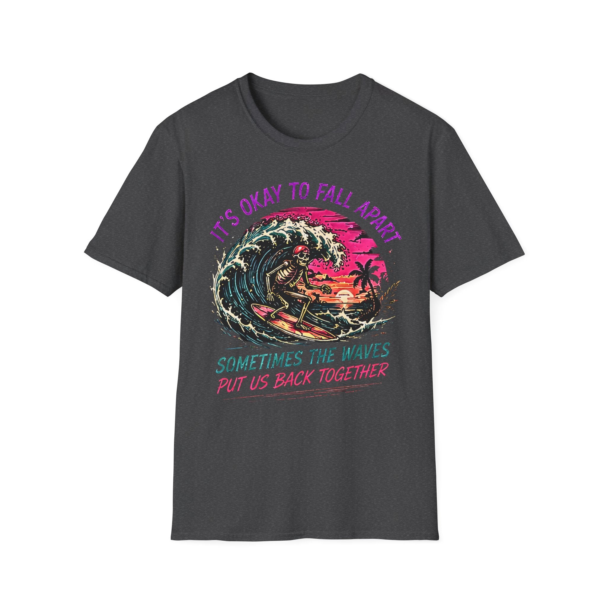 Ok To Fall Apart | Cute Coastal Shirt | Beach Life Graphic Tee | Oversized Summer Tee | Ocean Lover Gift