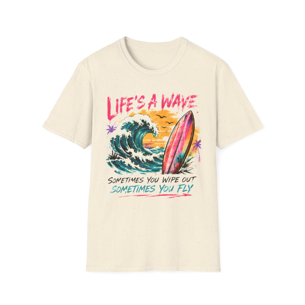 Cute Coastal Shirt | Life's A Wave| Beach Life Graphic Tee | Oversized Summer Tee | Ocean Lover Gift