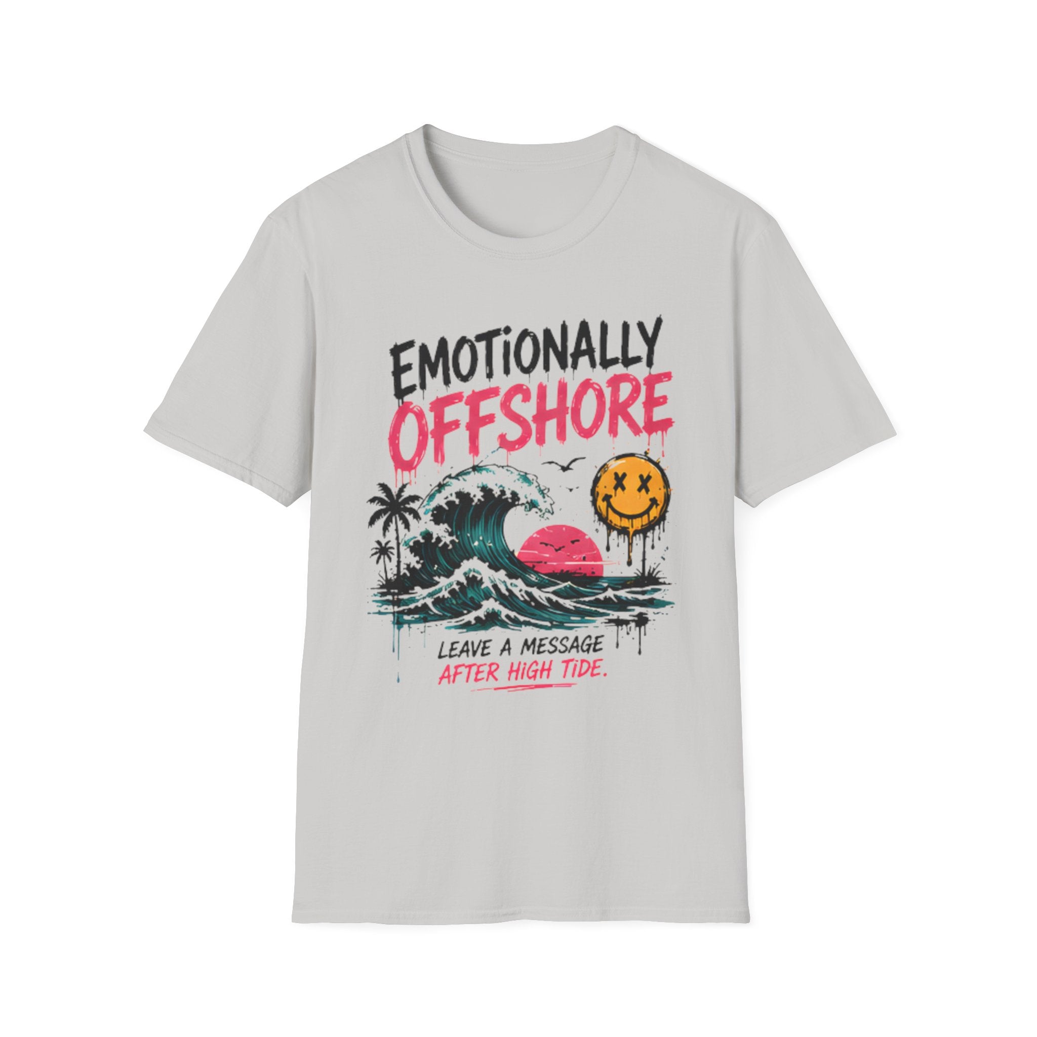 Beach Life Graphic Tee | Emotionally Offshore | Cute Coastal Shirt | Oversized Summer Tee | Ocean Lover Gift