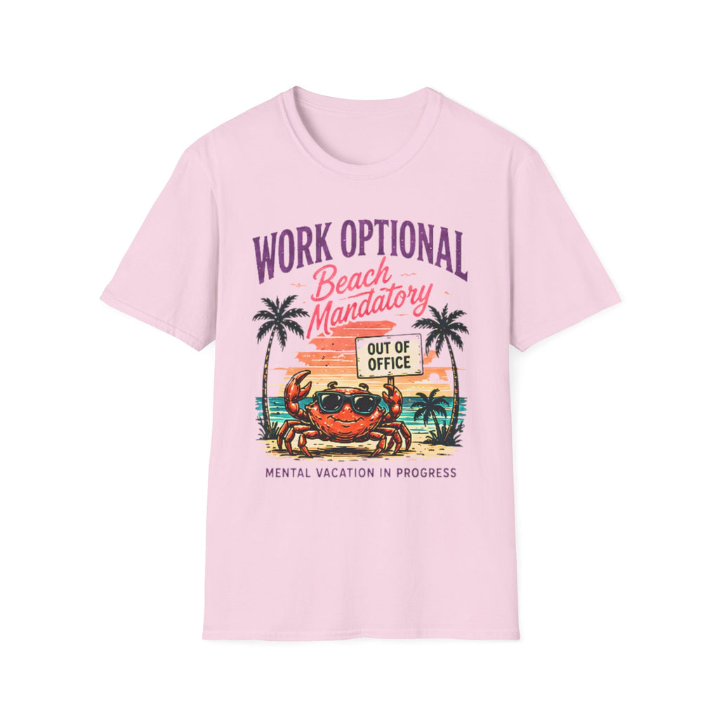 Beach Life Graphic Tee | Work Optional | Cute Coastal Shirt | Oversized Summer Tee | Ocean Lover Gift