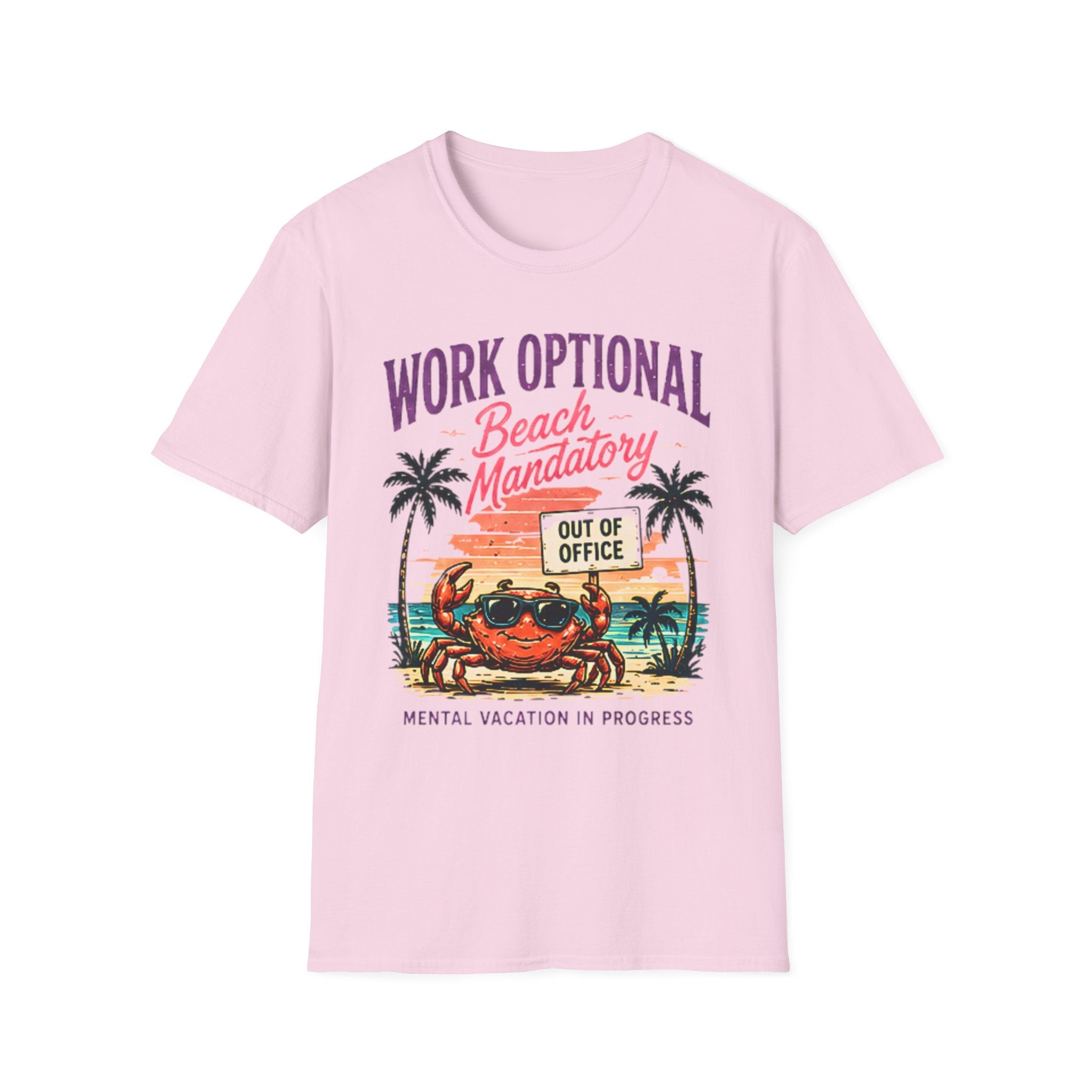 Beach Life Graphic Tee | Work Optional | Cute Coastal Shirt | Oversized Summer Tee | Ocean Lover Gift