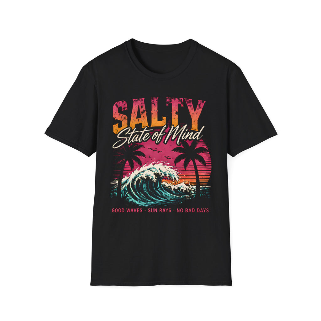 Salty State Of Mind | Cute Coastal Shirt | Beach Life Graphic Tee | Oversized Summer Tee | Ocean Lover Gift