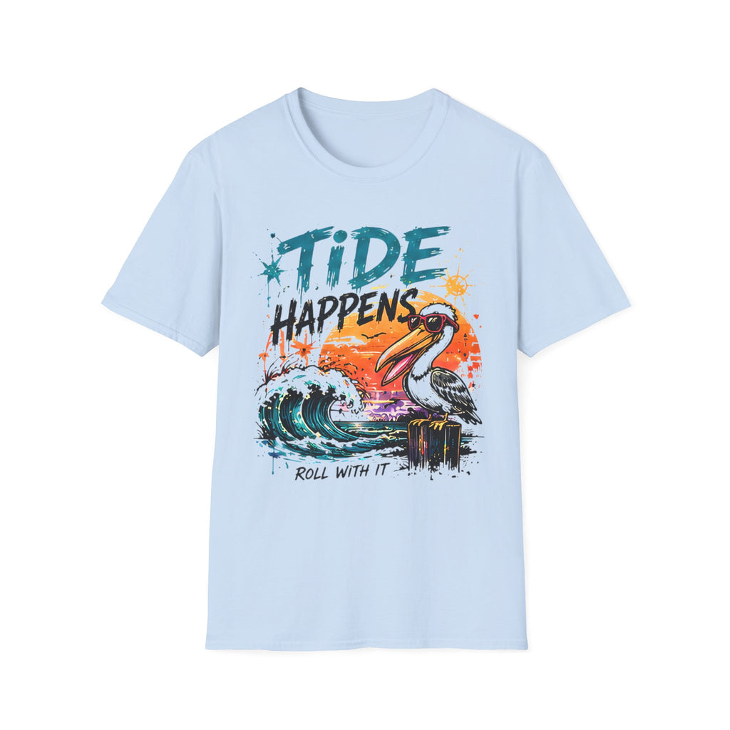 Tide Happens | Beach Life Graphic Tee | Cute Coastal Shirt | Oversized Summer Tee | Ocean Lover Gift