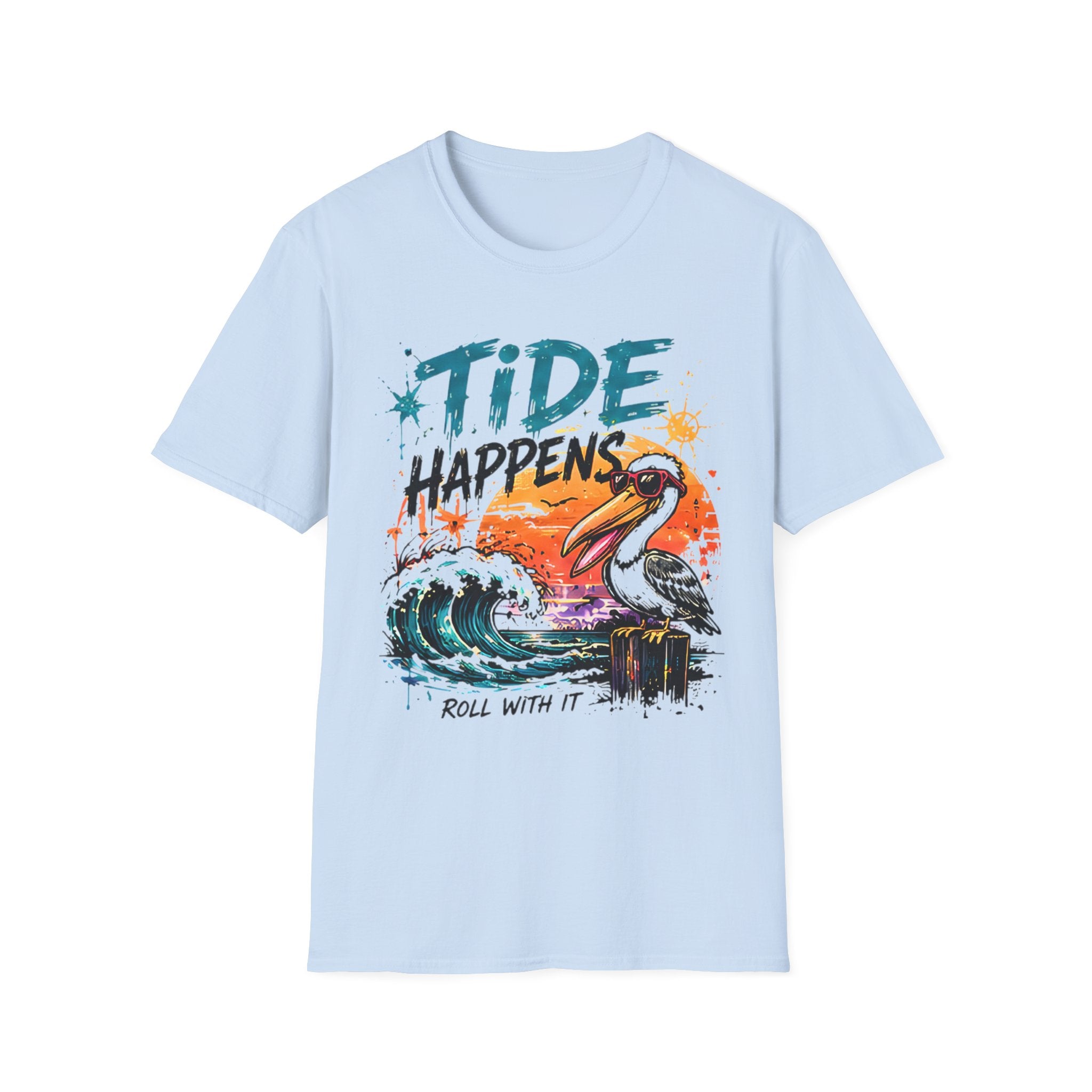 Tide Happens | Beach Life Graphic Tee | Cute Coastal Shirt | Oversized Summer Tee | Ocean Lover Gift