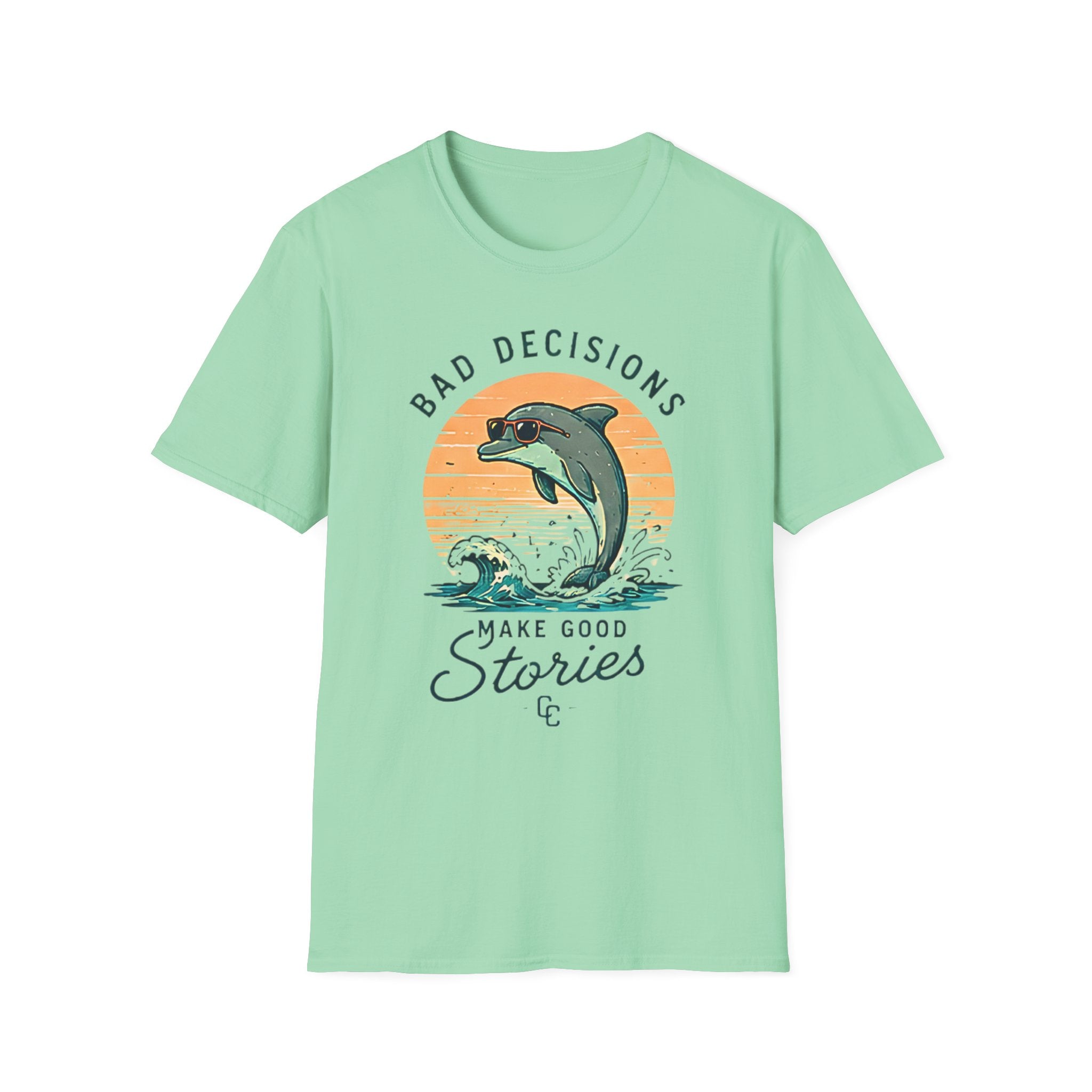 Bad Decisions Make Great Stories| Beach Life Graphic Tee | Cute Coastal Shirt | Oversized Summer Tee | Ocean Lover Gift