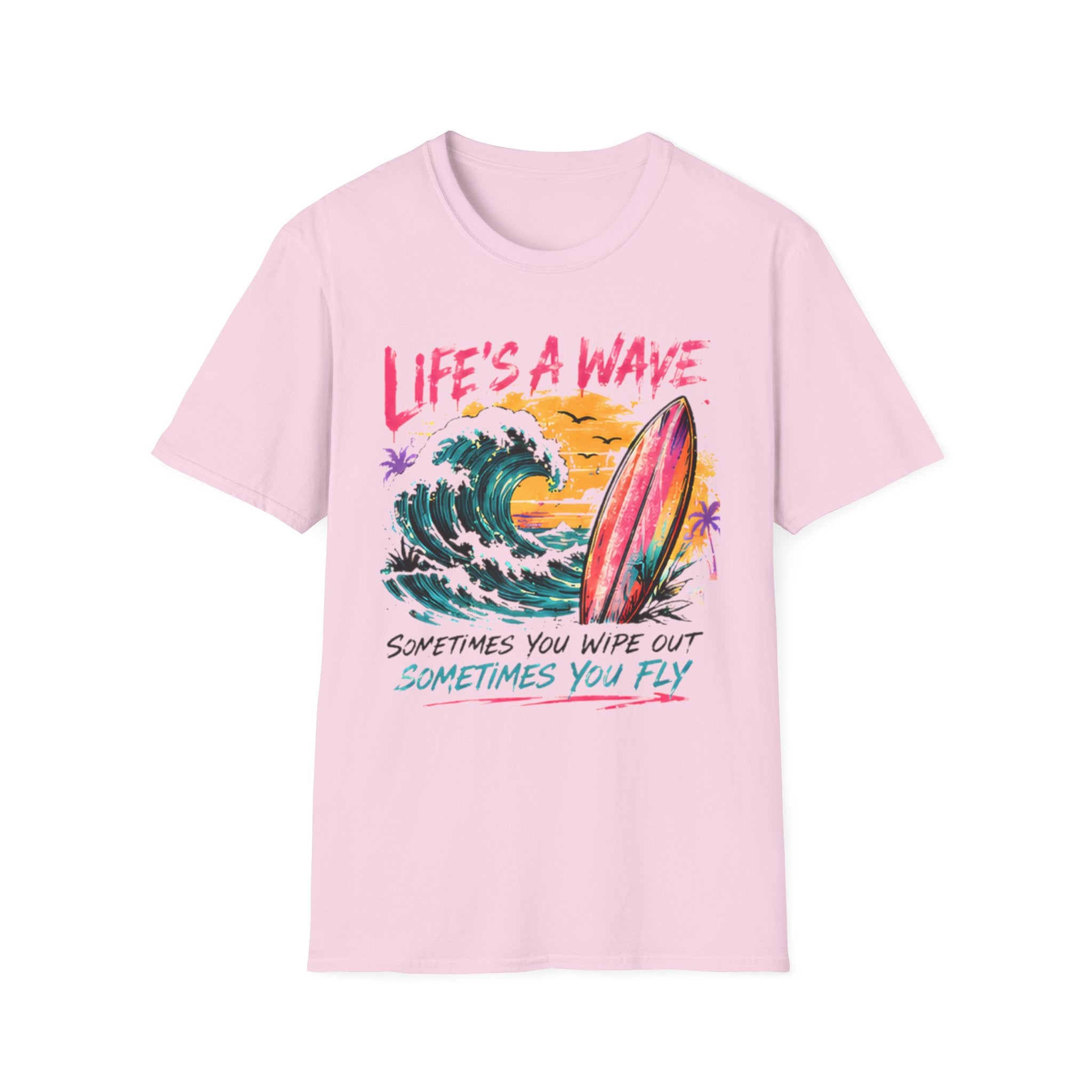 Cute Coastal Shirt | Life's A Wave| Beach Life Graphic Tee | Oversized Summer Tee | Ocean Lover Gift