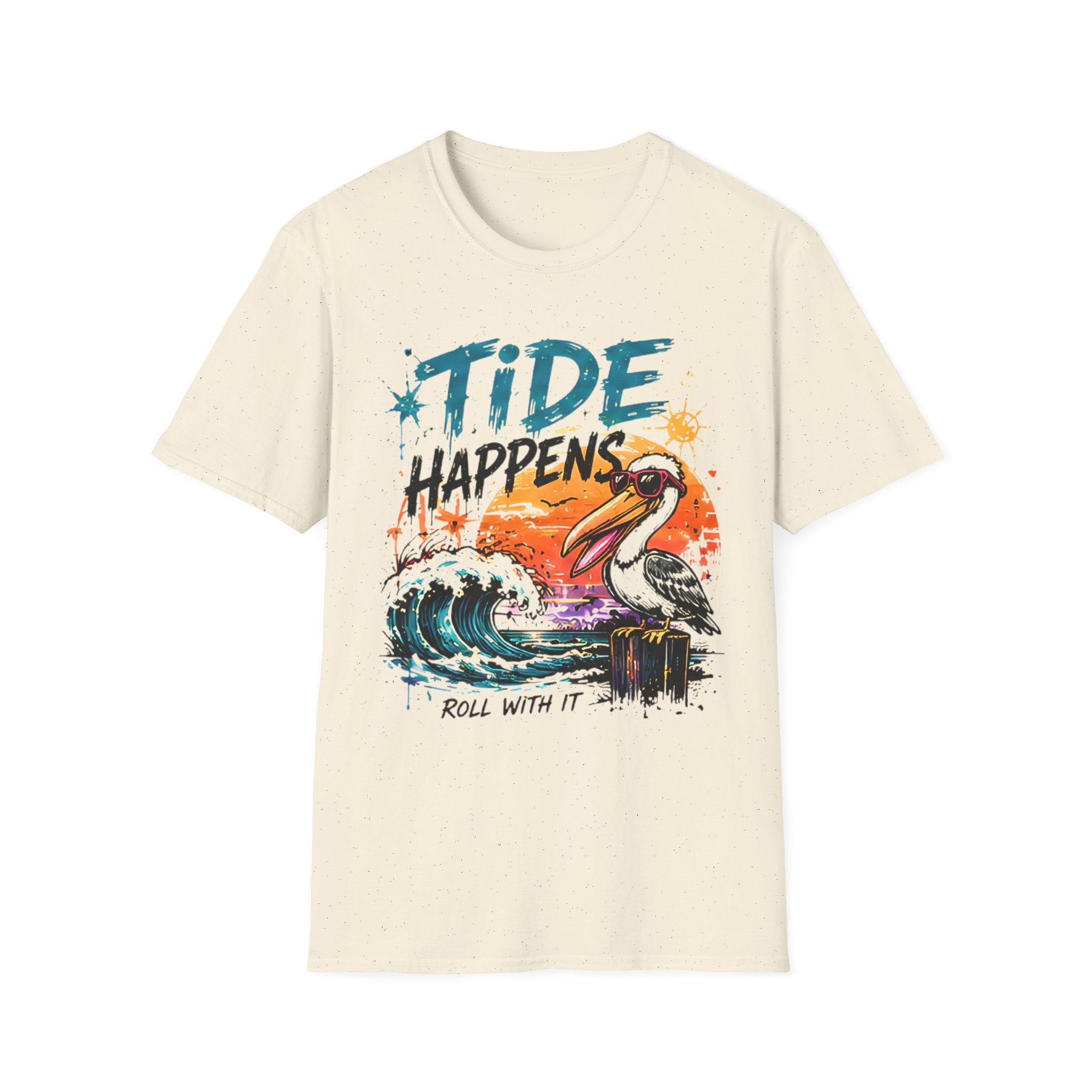 Tide Happens | Beach Life Graphic Tee | Cute Coastal Shirt | Oversized Summer Tee | Ocean Lover Gift