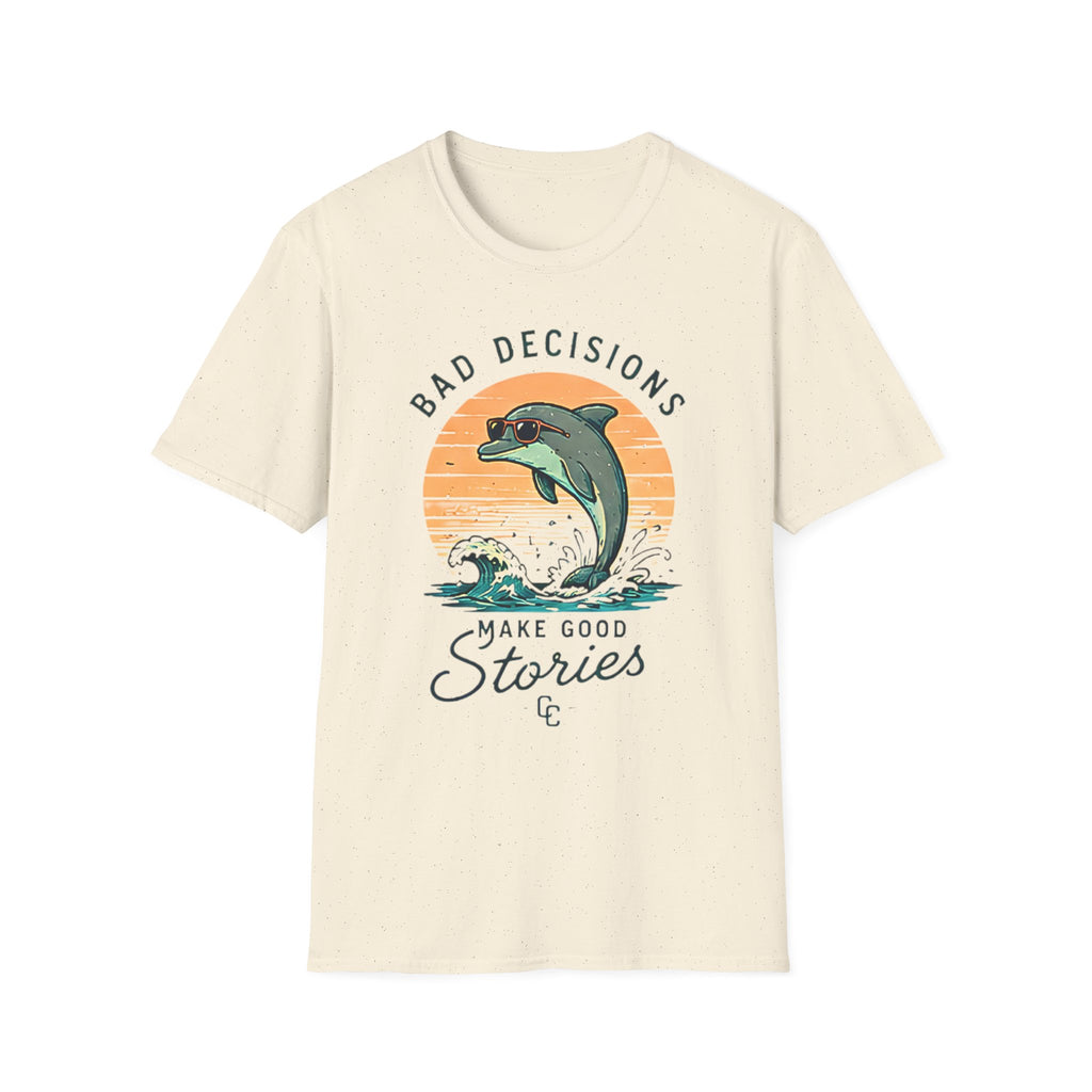 Bad Decisions Make Great Stories| Beach Life Graphic Tee | Cute Coastal Shirt | Oversized Summer Tee | Ocean Lover Gift