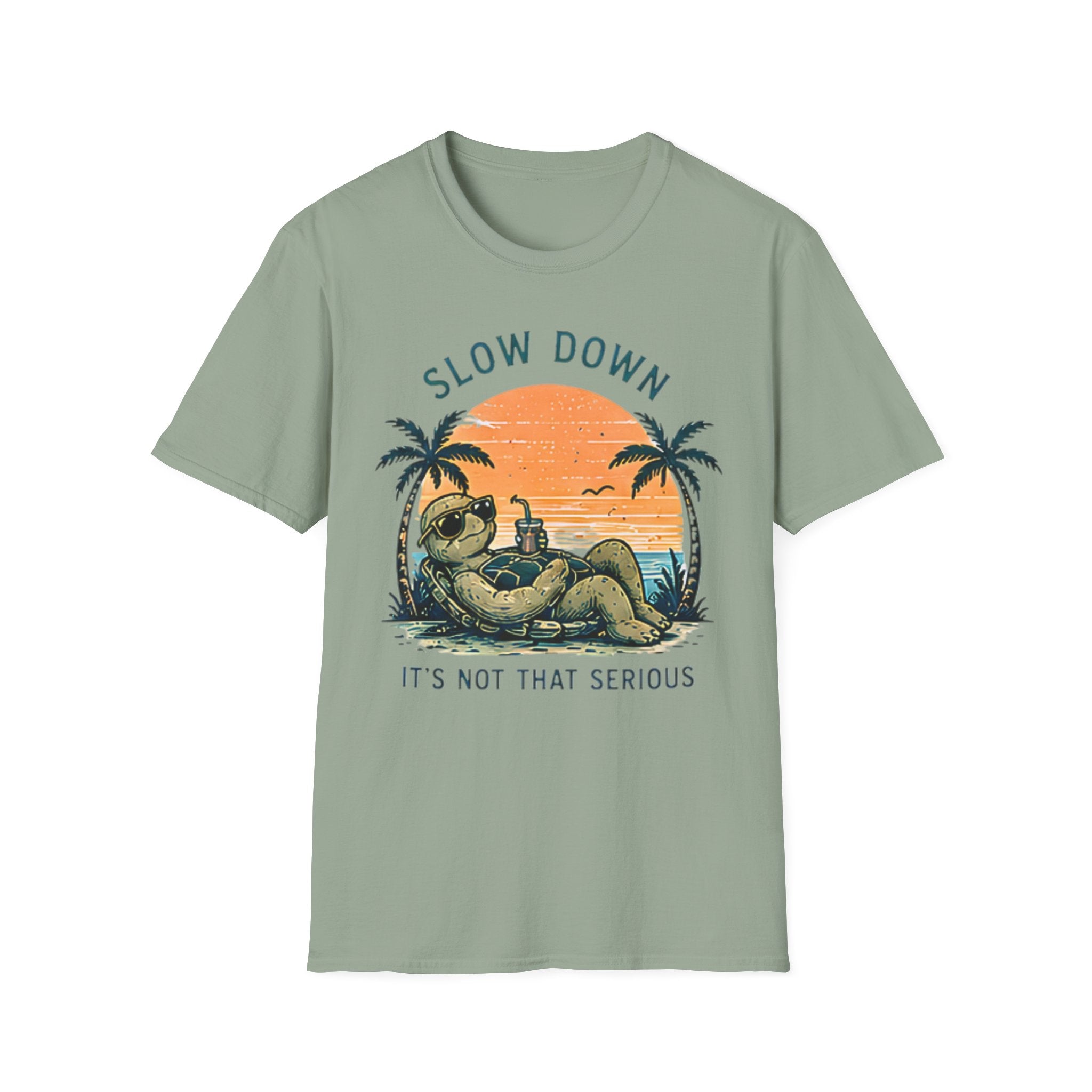 Slow Down | Beach Life Graphic Tee | Cute Coastal Shirt | Oversized Summer Tee | Ocean Lover Gift
