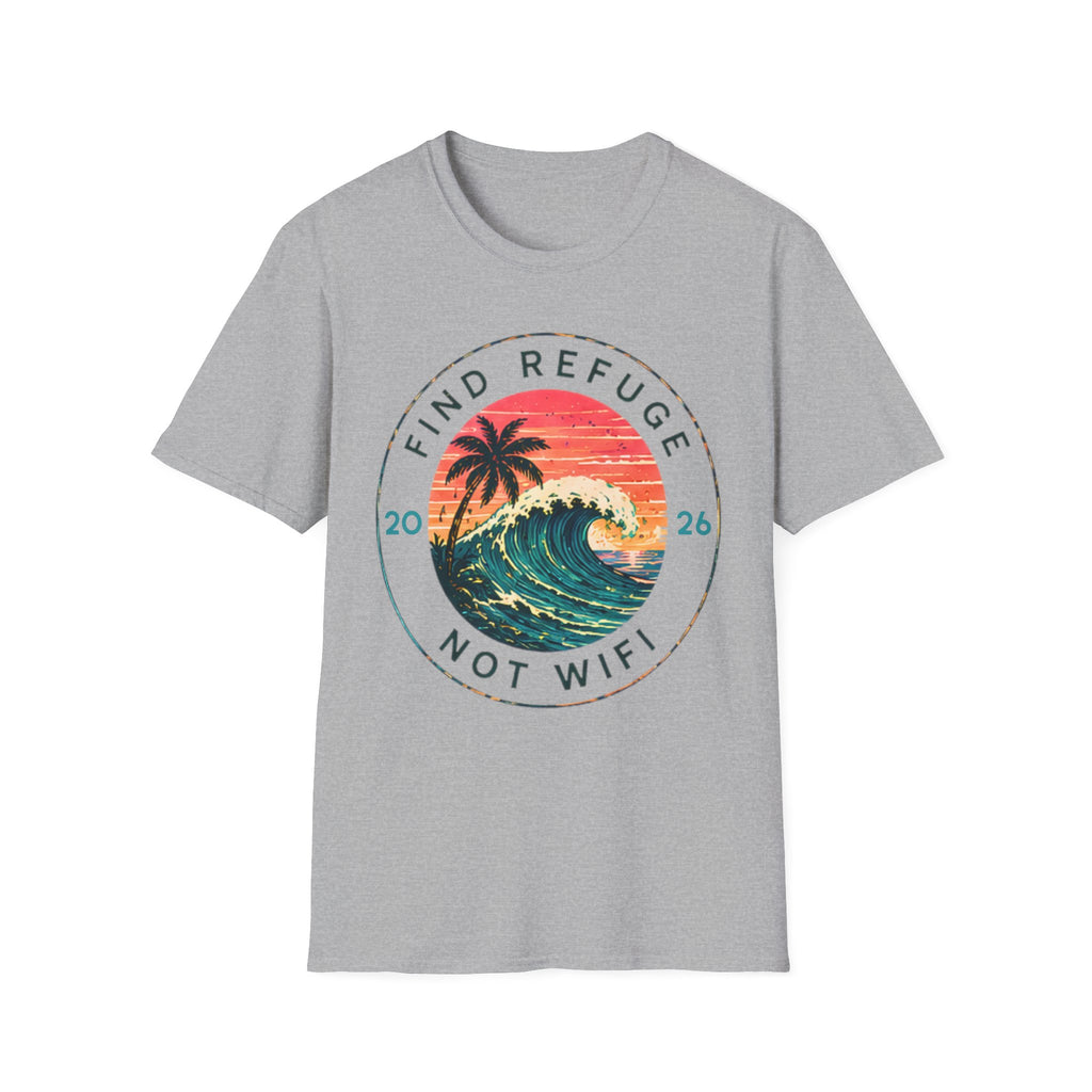 Find Refuge Not Wifi | Beach Life Graphic Tee | Cute Coastal Shirt | Oversized Summer Tee | Ocean Lover Gift