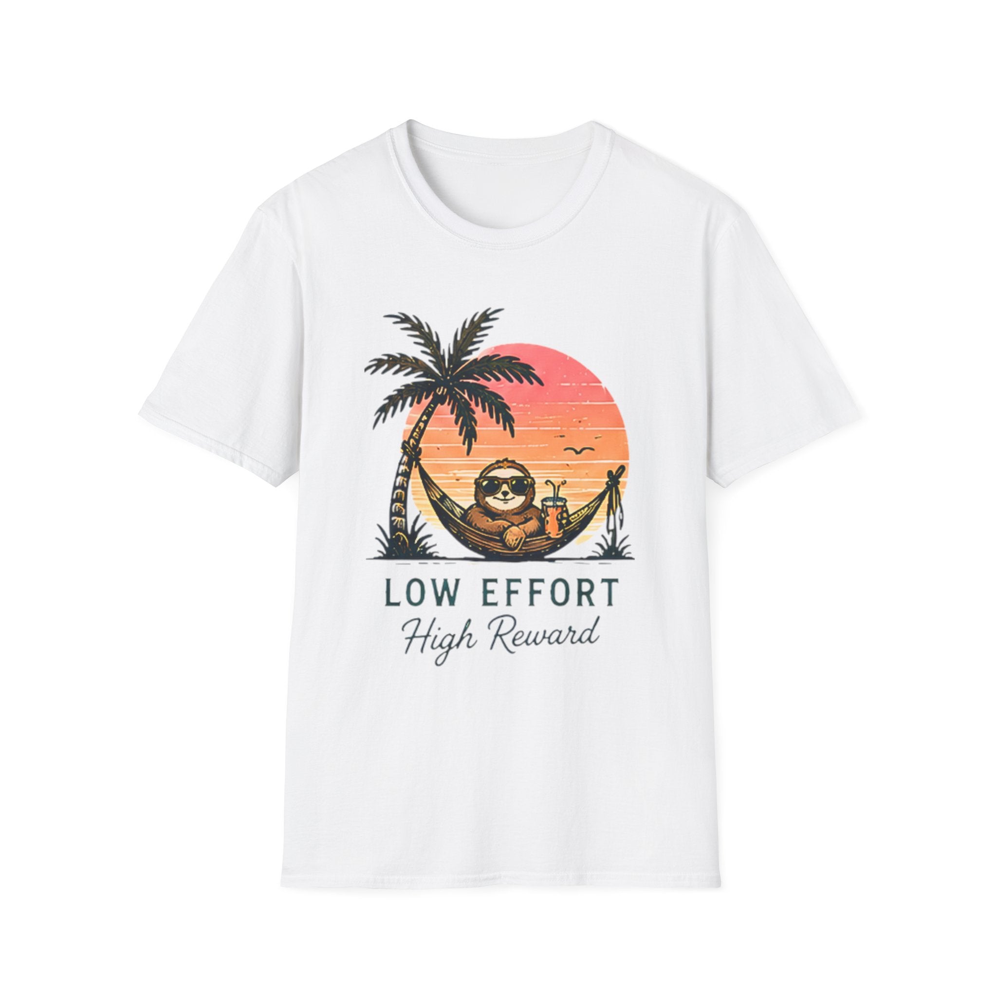Low Effort High Reward | Beach Life Graphic Tee | Cute Coastal Shirt | Oversized Summer Tee | Ocean Lover Gift