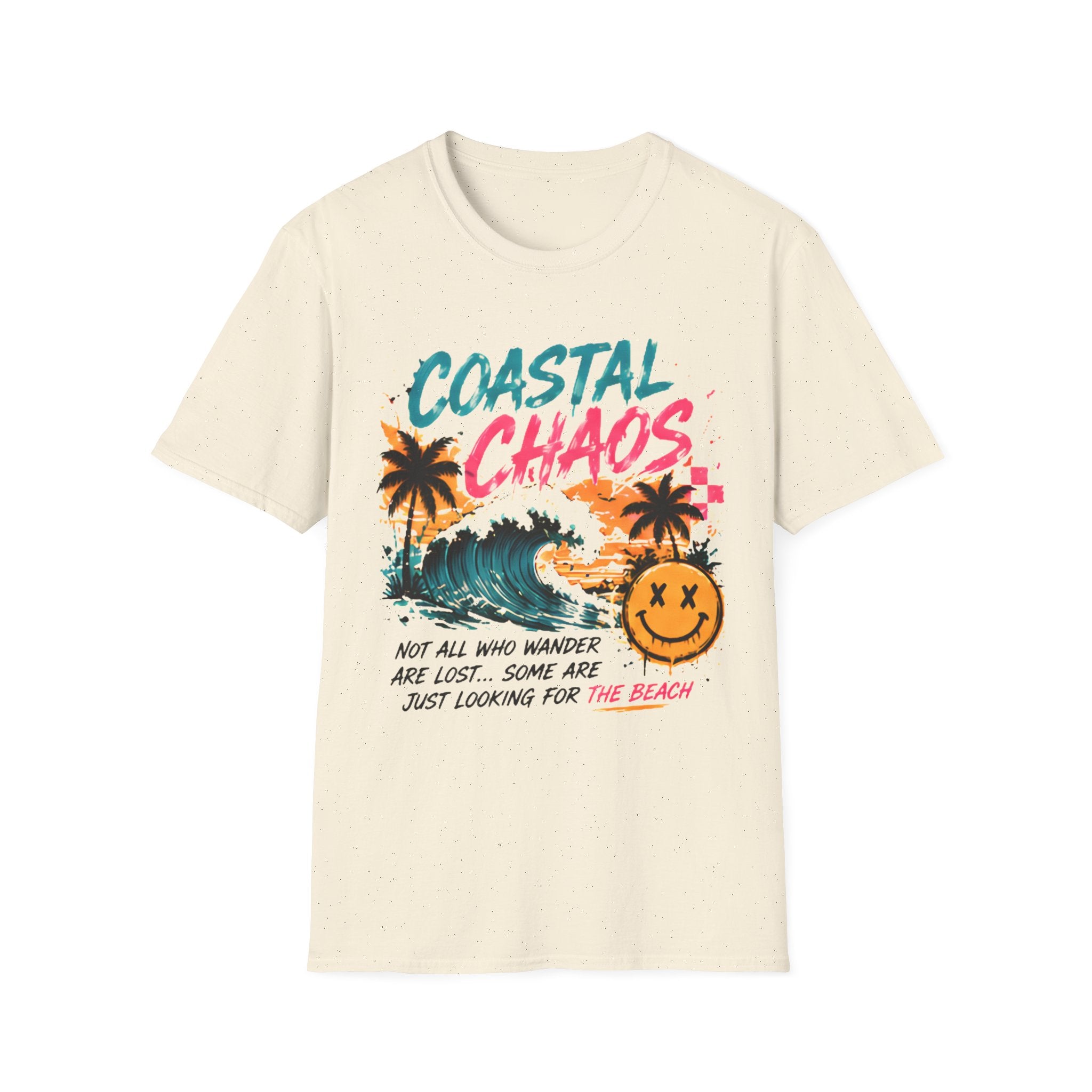 Beach Life Graphic Tee | Not All Who Wander Are Lost | Cute Coastal Shirt | Oversized Summer Tee | Ocean Lover Gift